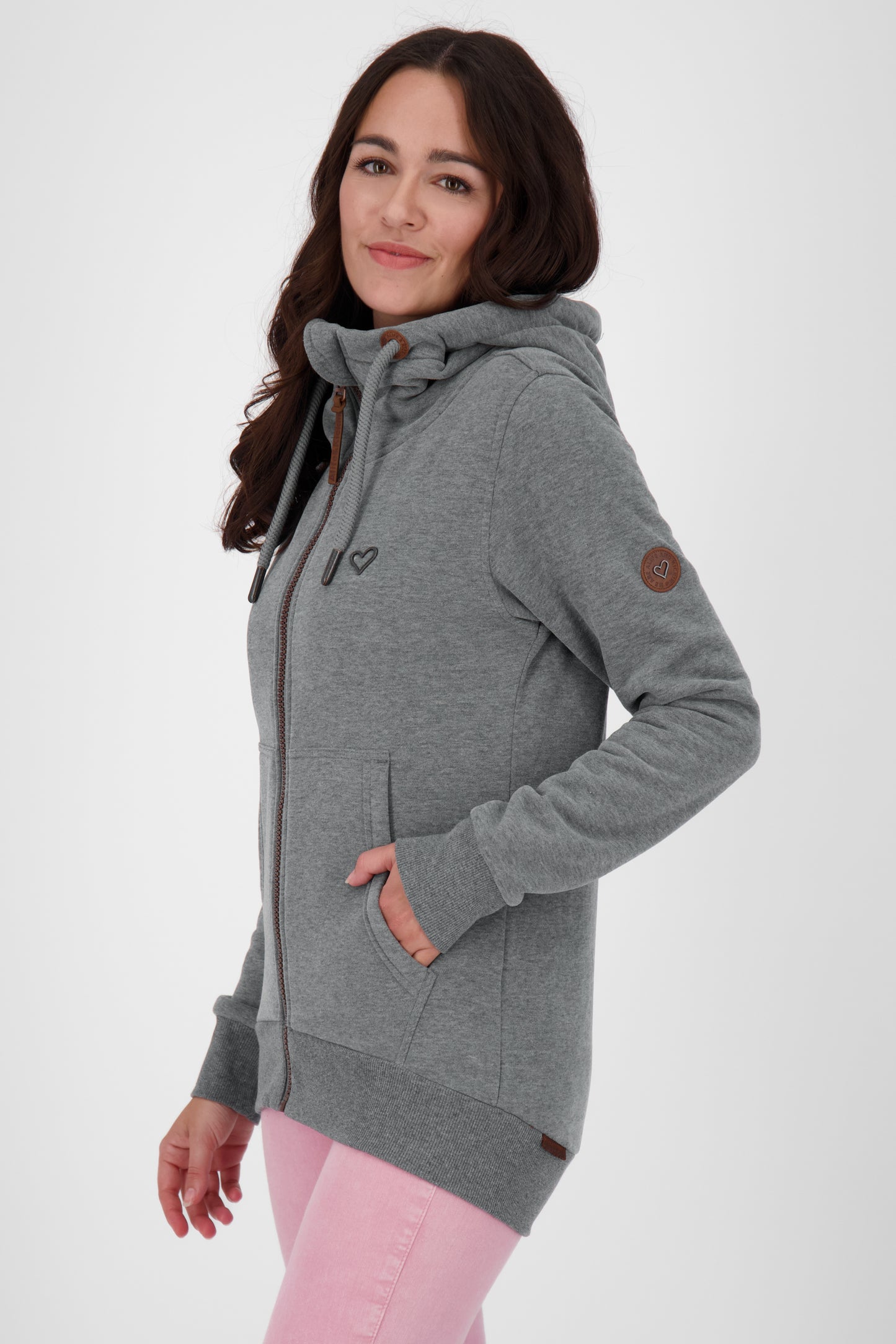 Cooler Look mit der Damensweatjacke YasminAK A Grau