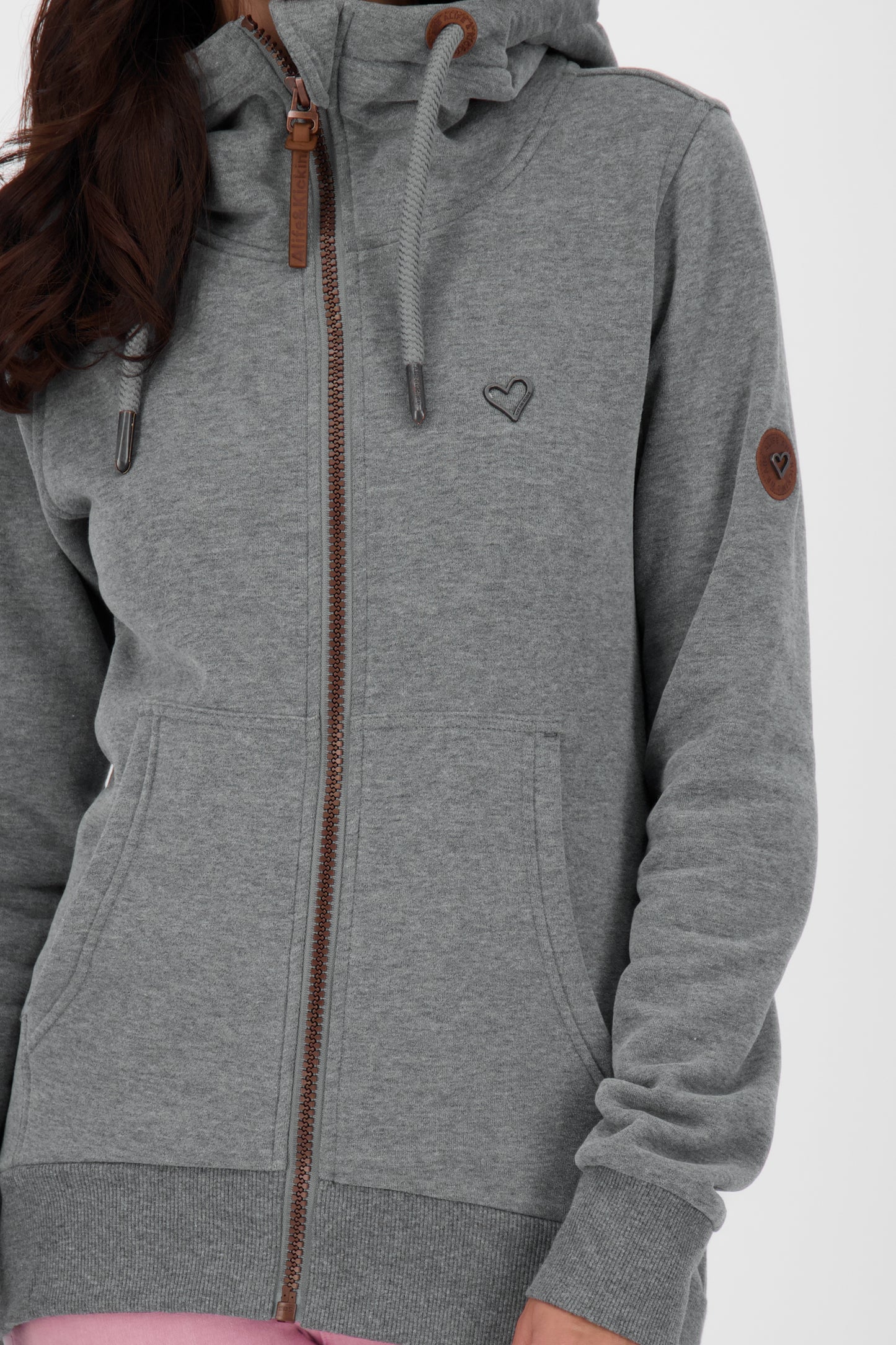 Cooler Look mit der Damensweatjacke YasminAK A Grau