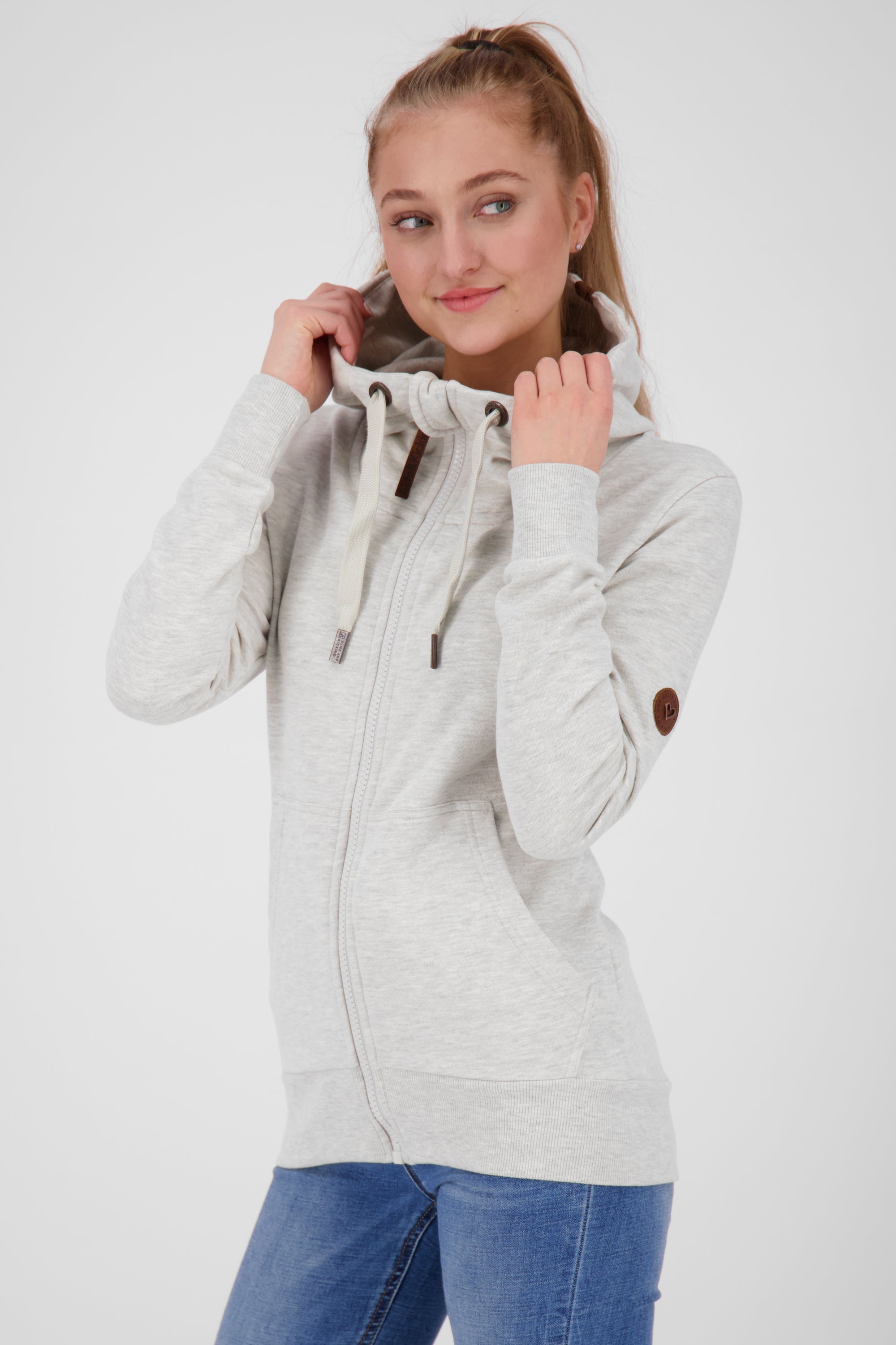 YasminAK A Hooded Sweat Jacket Grau