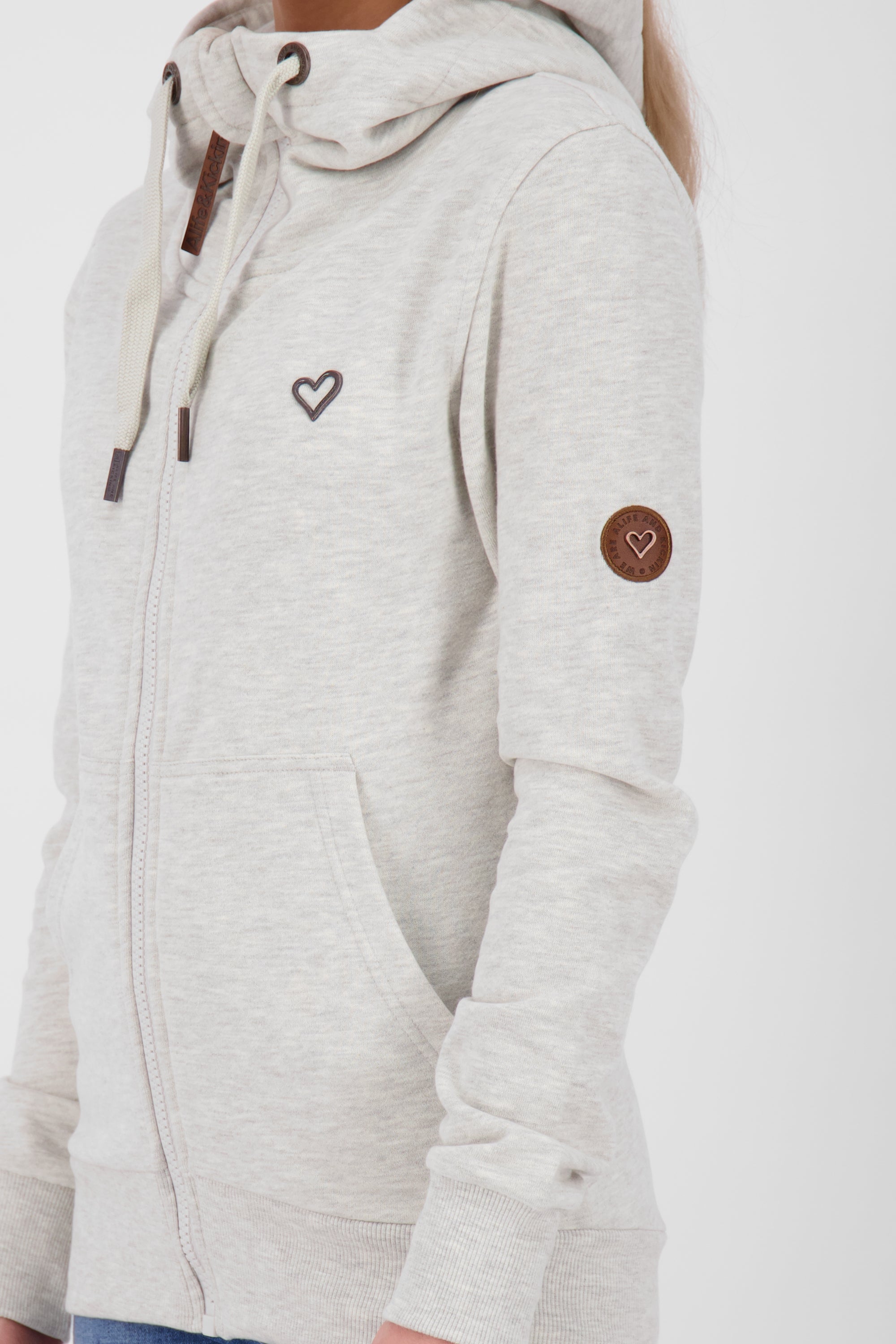 YasminAK A Hooded Sweat Jacket Grau