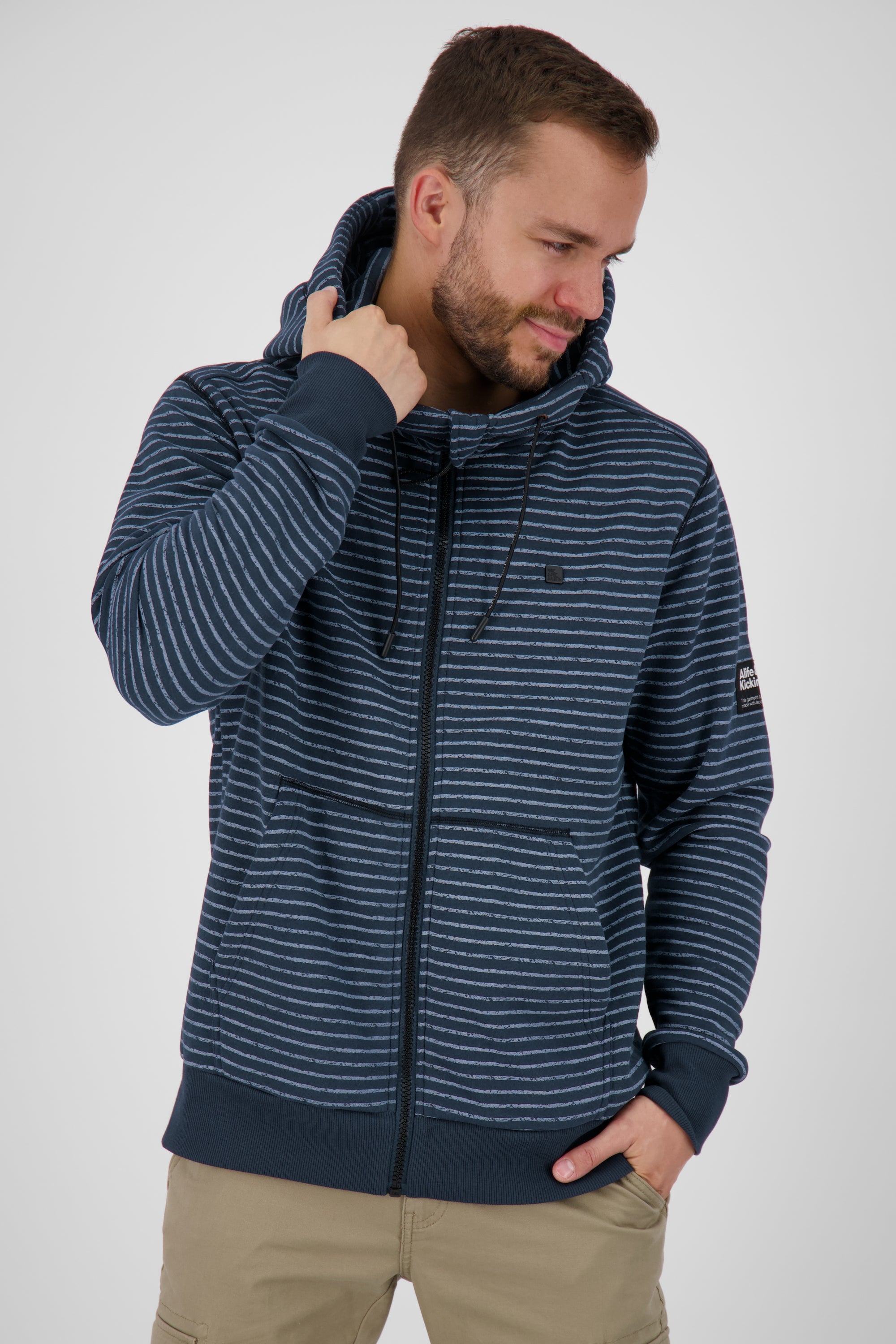 Stylische Sweatjacke TrasherAK B für coole Herren Dunkelblau