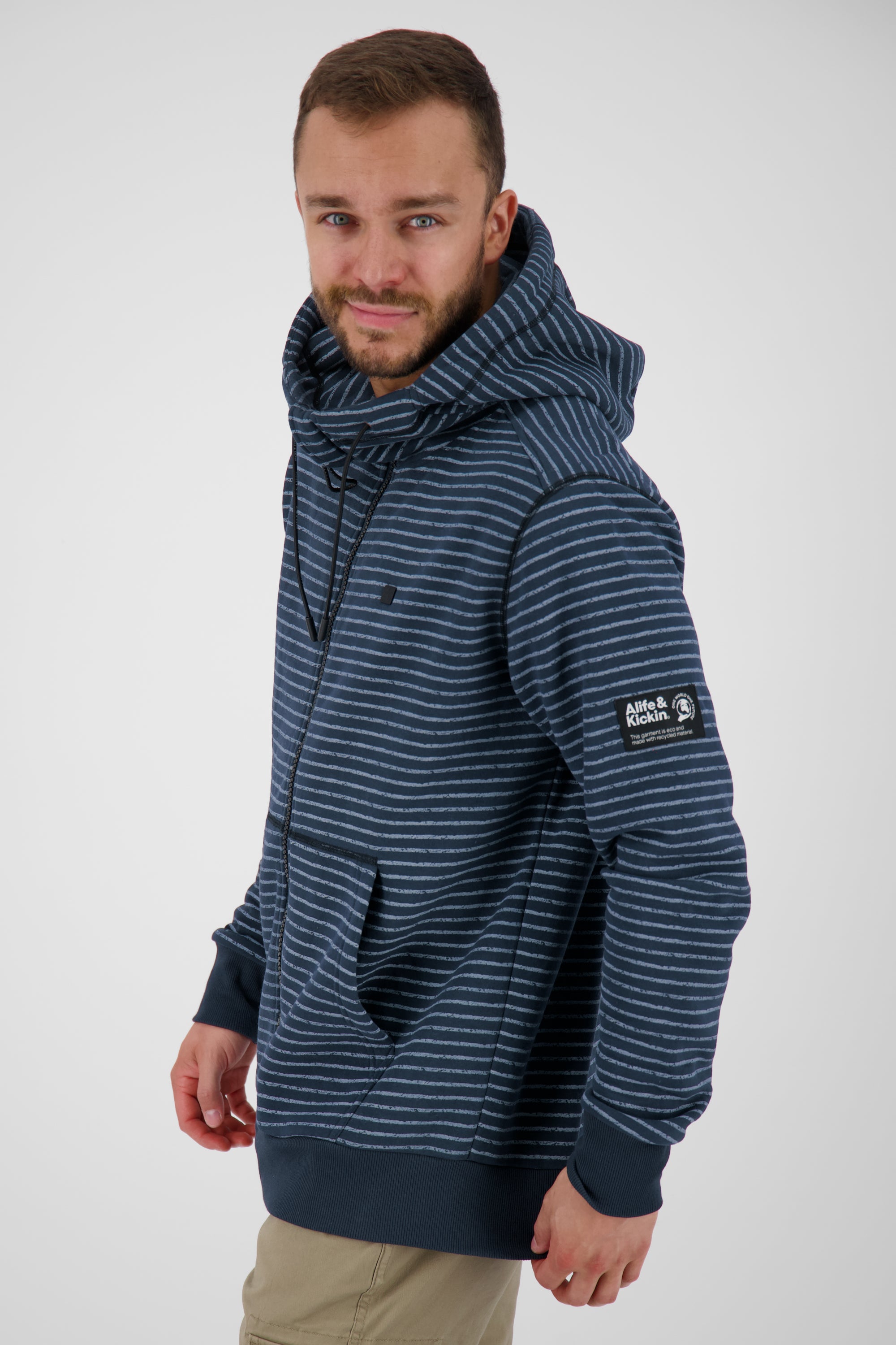 Stylische Sweatjacke TrasherAK B für coole Herren Dunkelblau