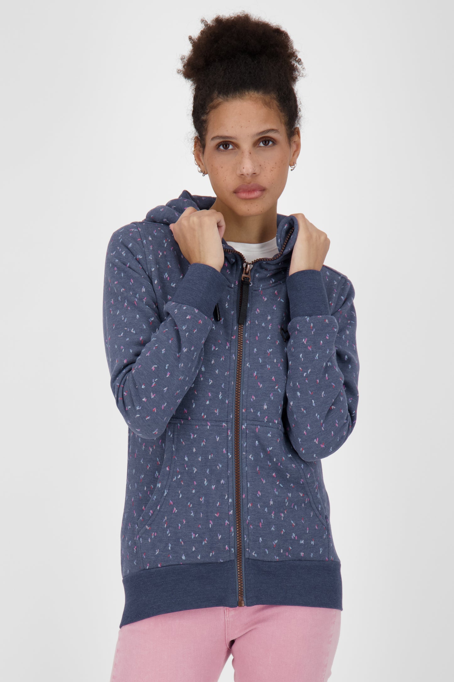 Zauberhafte Damensweatjacke YasminAK B Dunkelblau