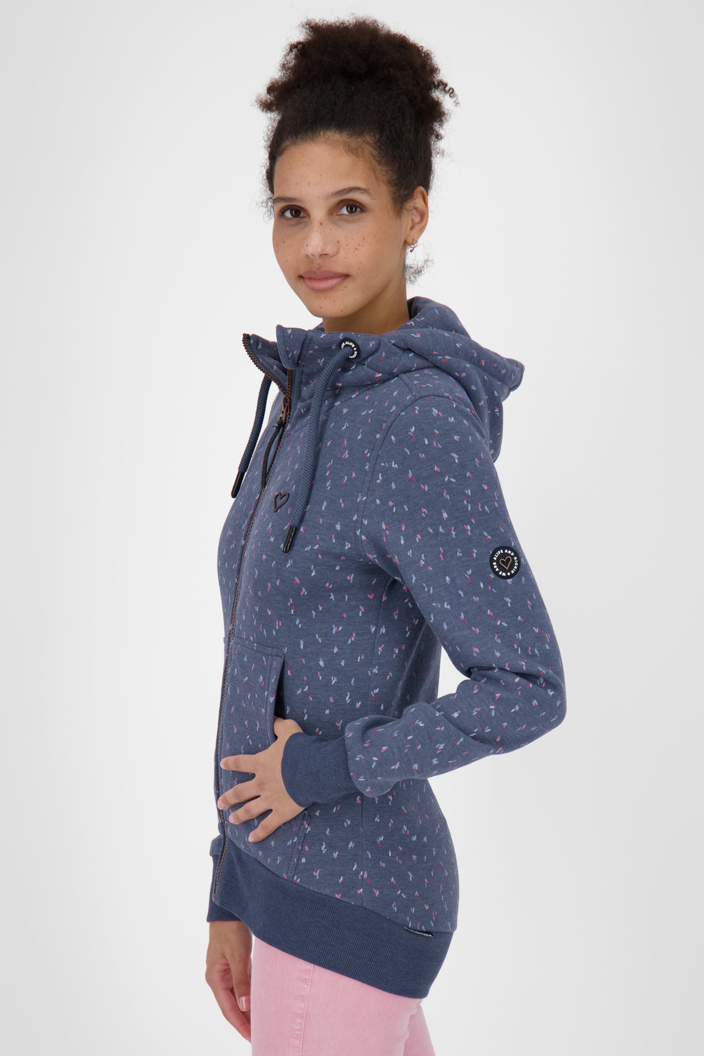 Zauberhafte Damensweatjacke YasminAK B Dunkelblau