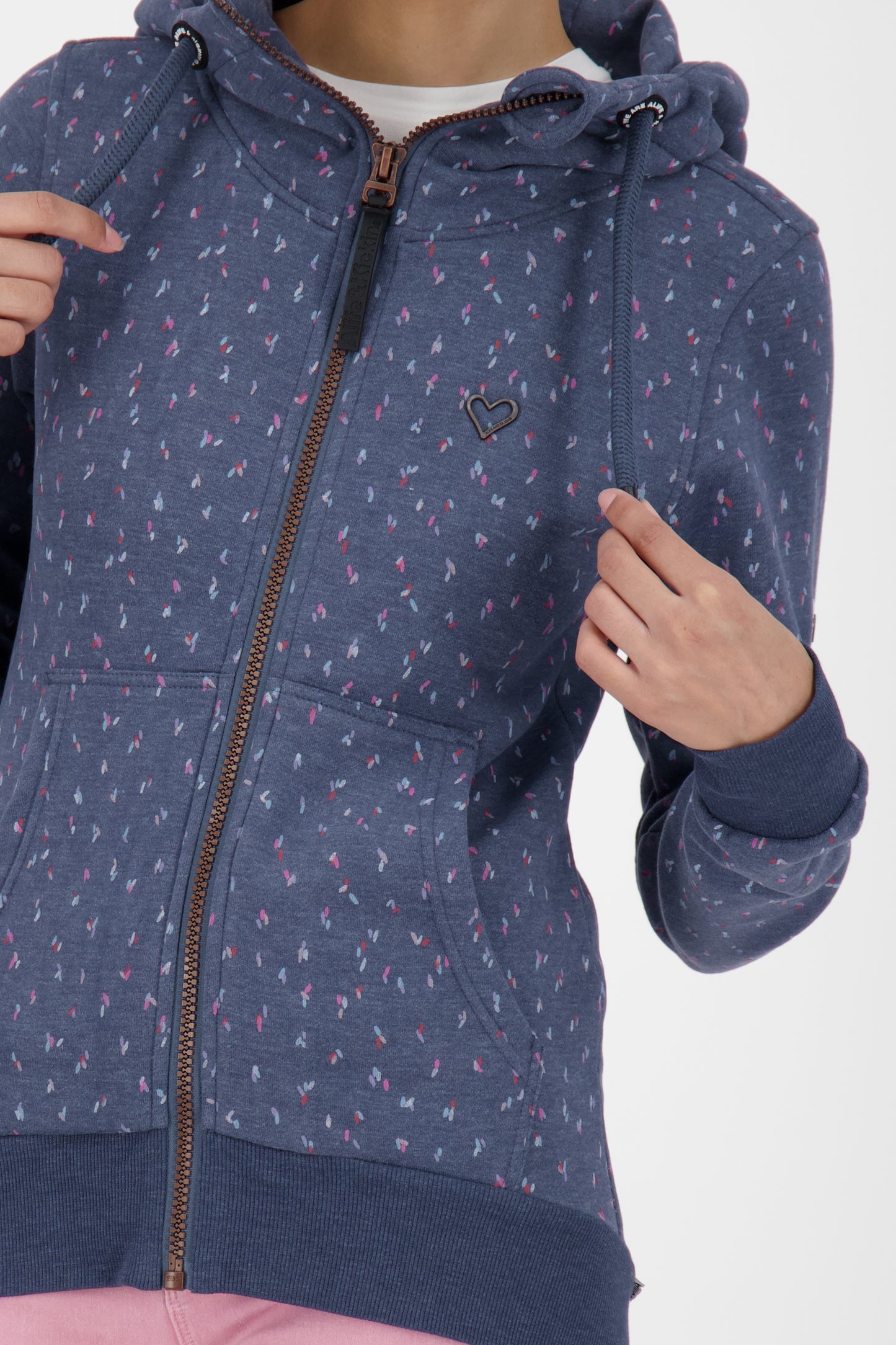 Zauberhafte Damensweatjacke YasminAK B Dunkelblau