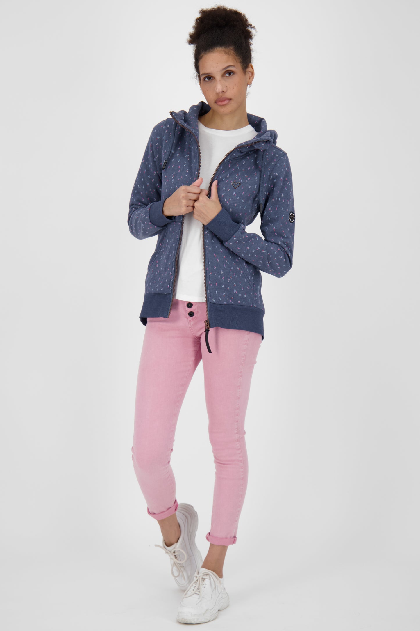 Zauberhafte Damensweatjacke YasminAK B Dunkelblau