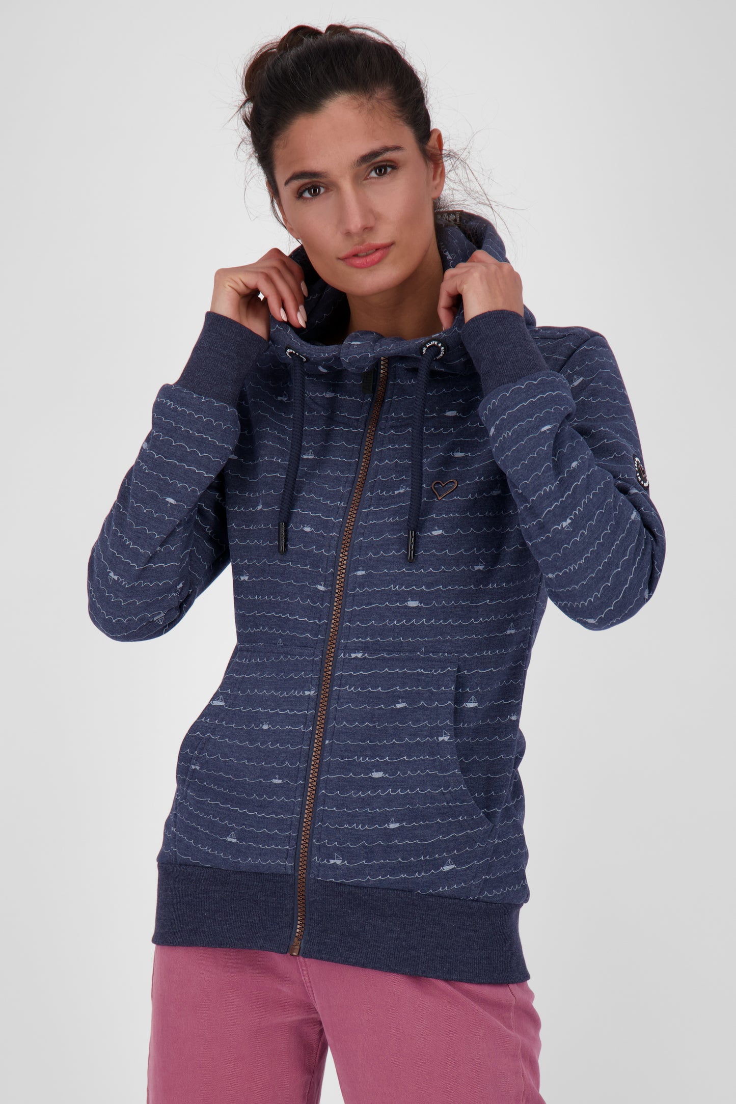 Zauberhafte Damensweatjacke YasminAK B Dunkelblau