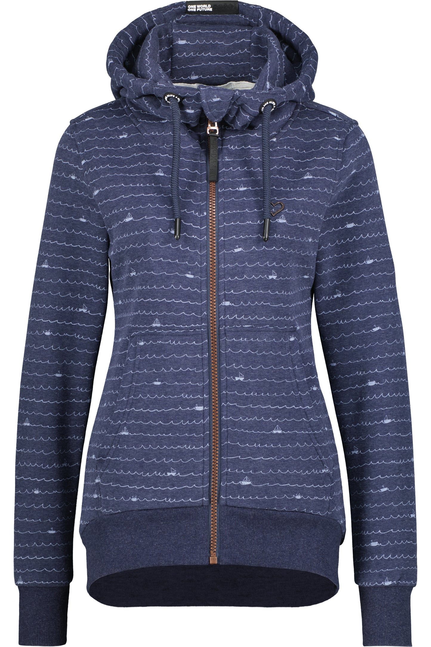 Zauberhafte Damensweatjacke YasminAK B Dunkelblau