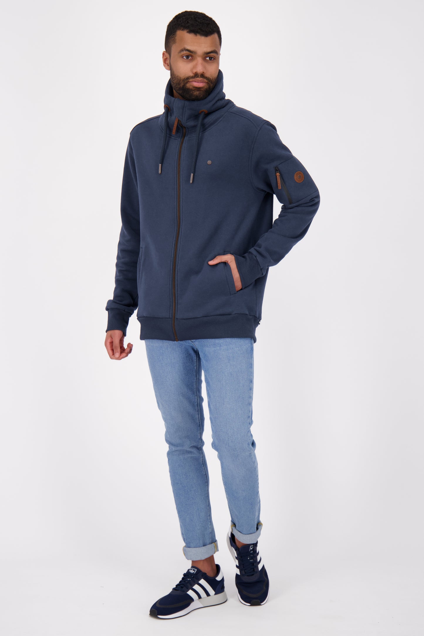 Stylische Herren-Sweatjacke EliasAK Dunkelblau