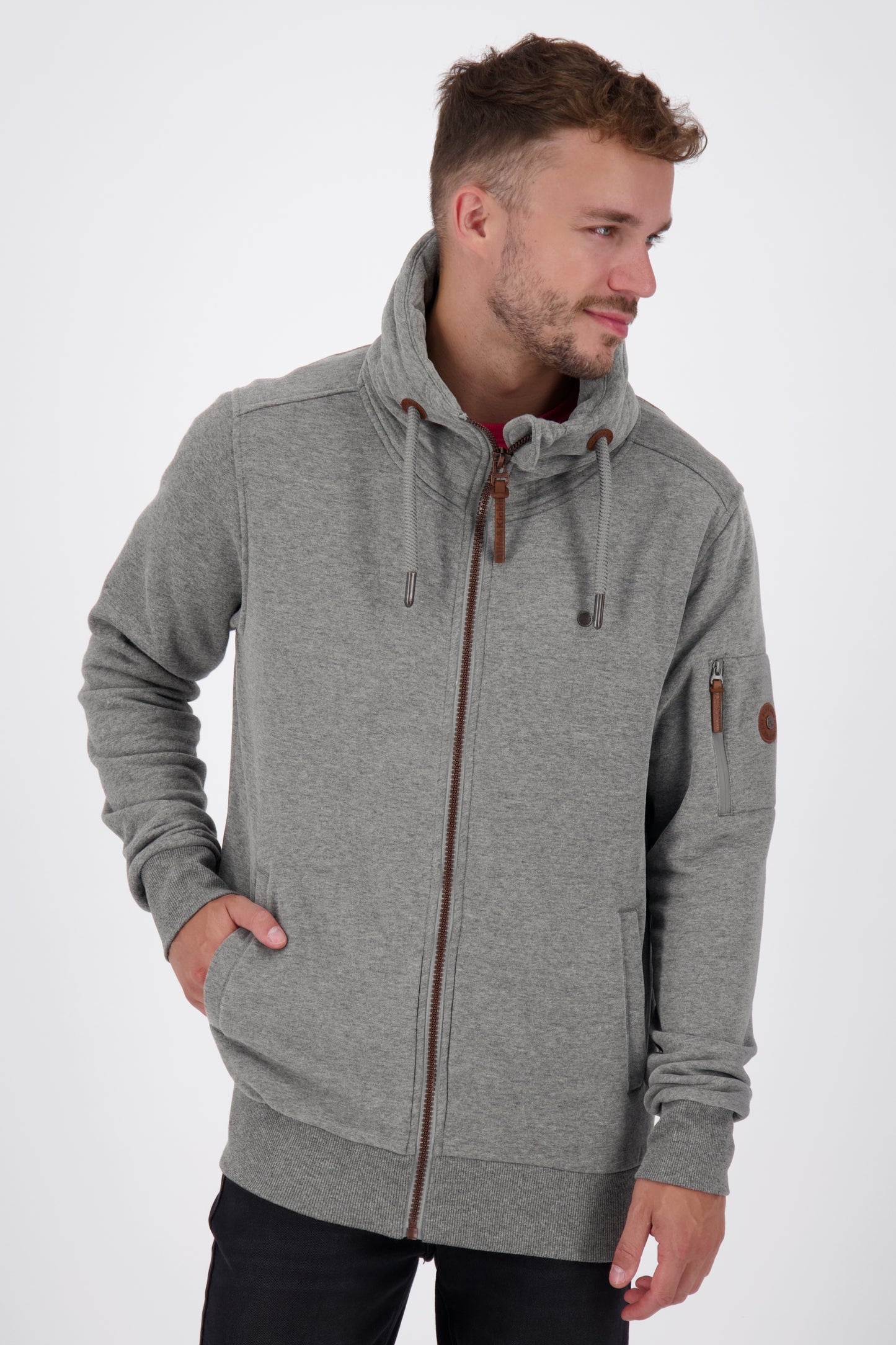 Stylische Herren-Sweatjacke EliasAK Grau