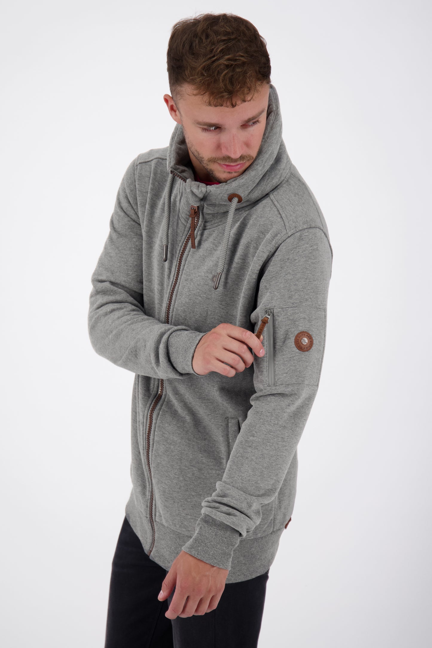 Stylische Herren-Sweatjacke EliasAK Grau