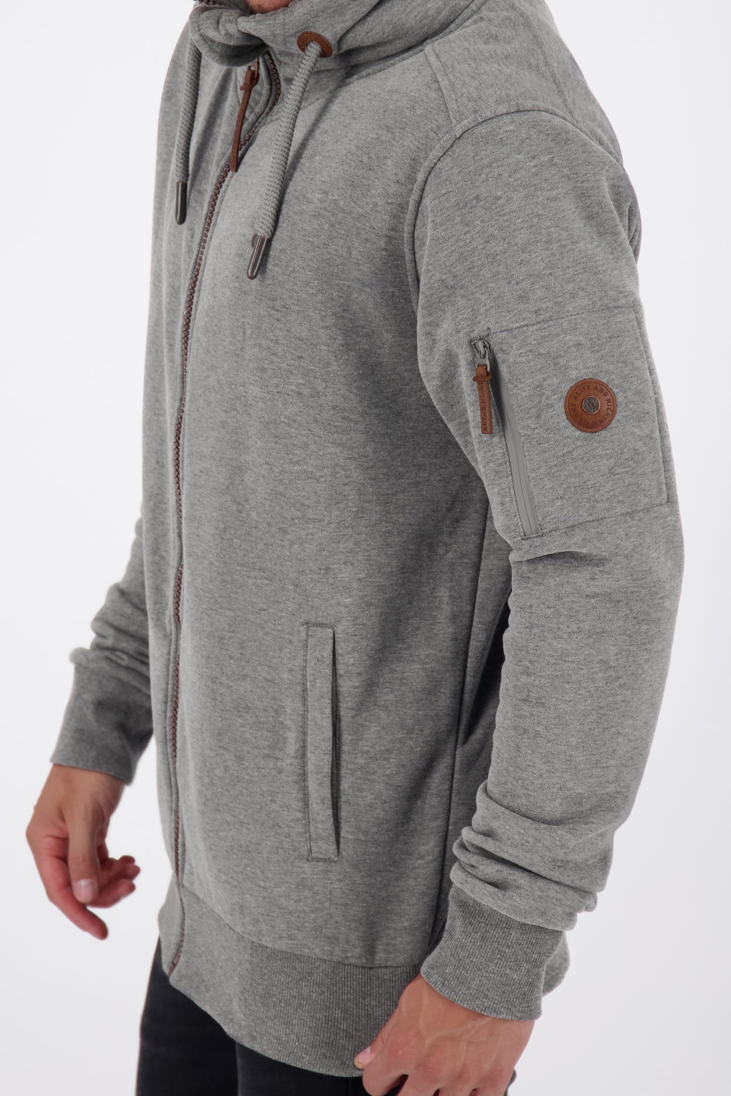 Stylische Herren-Sweatjacke EliasAK Grau