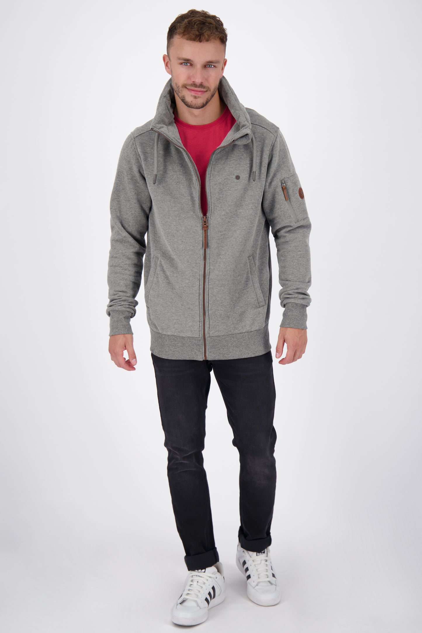 Stylische Herren-Sweatjacke EliasAK Grau
