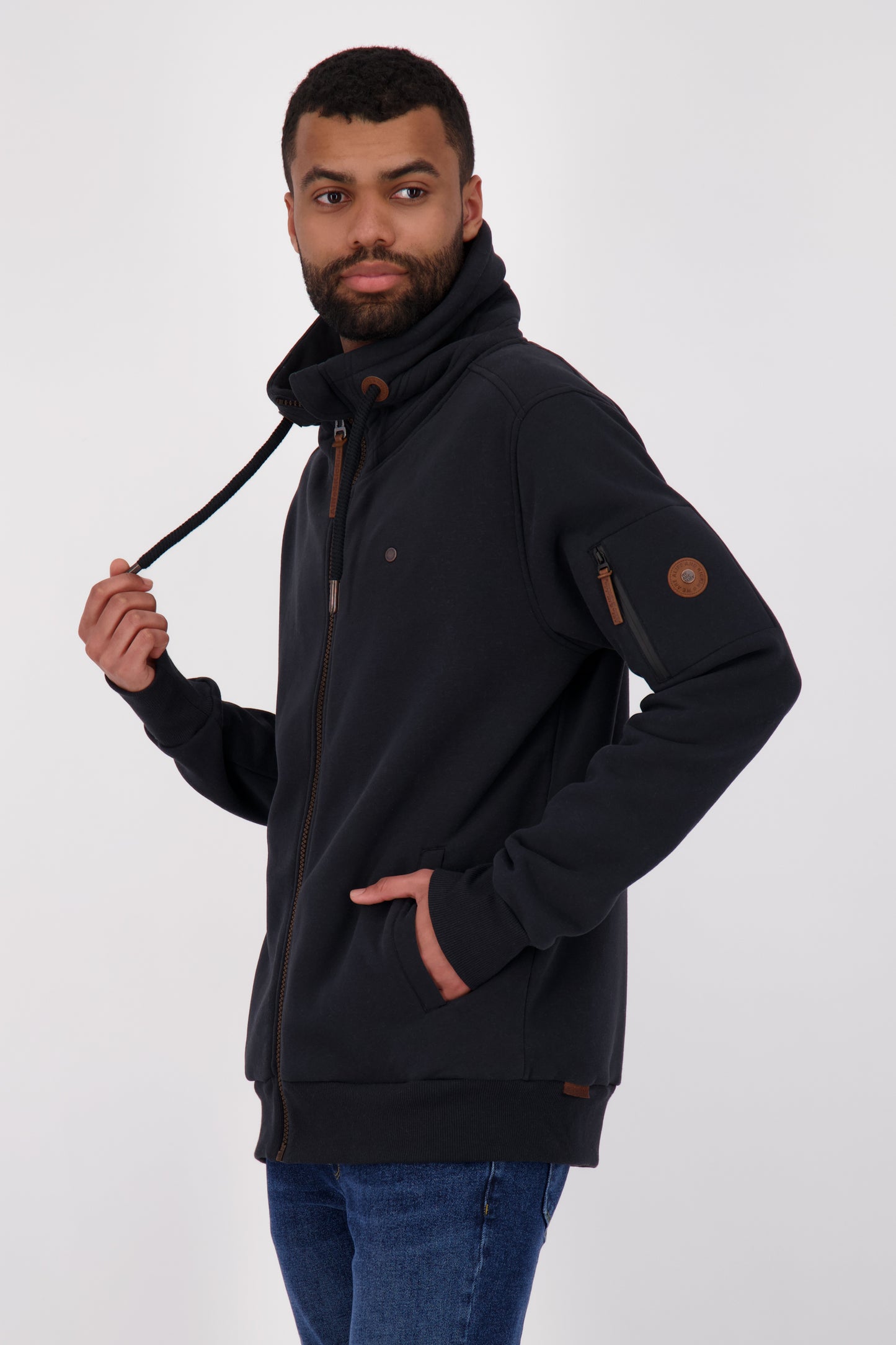 Stylische Herren-Sweatjacke EliasAK Schwarz