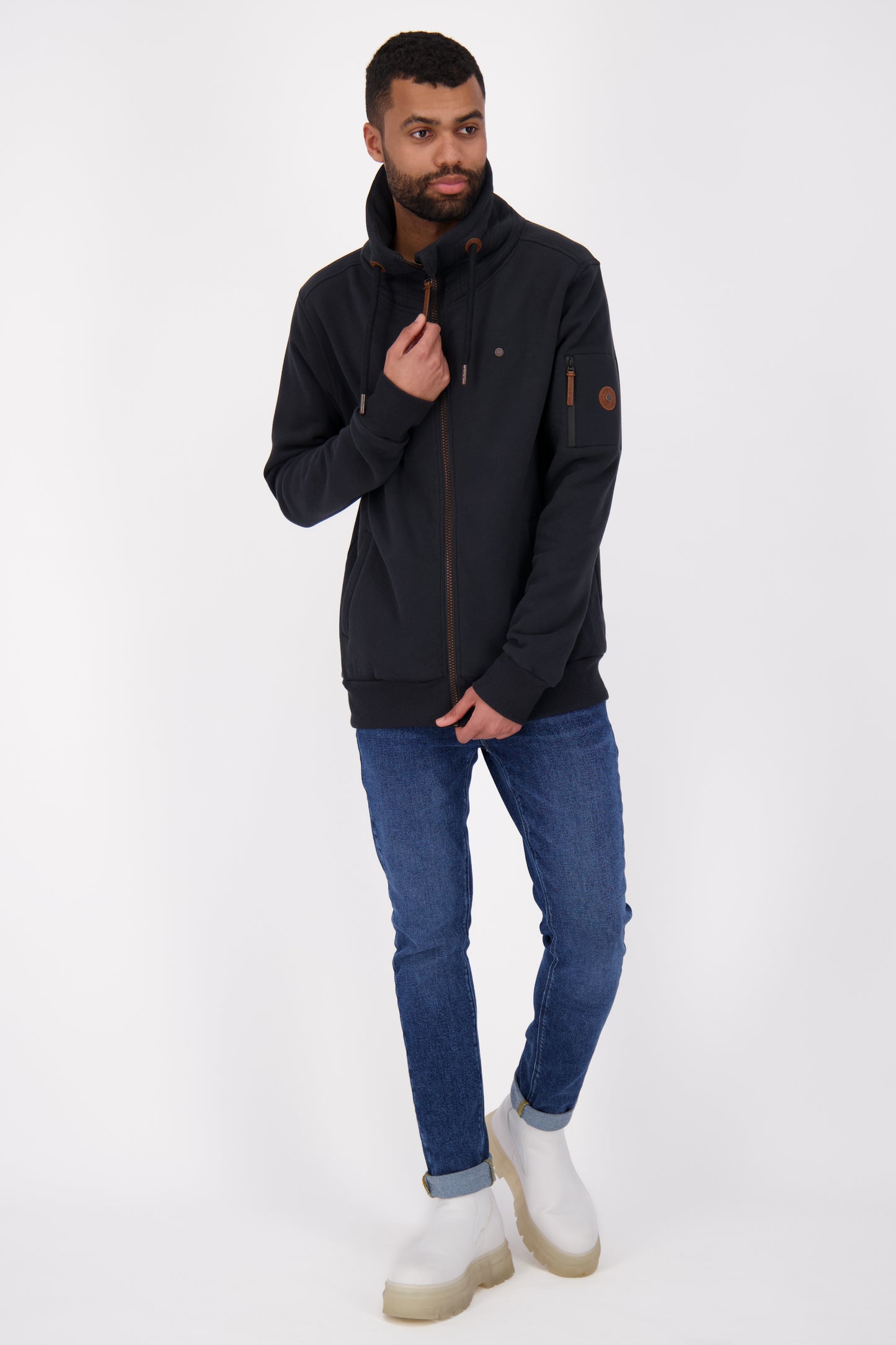 Stylische Herren-Sweatjacke EliasAK Schwarz