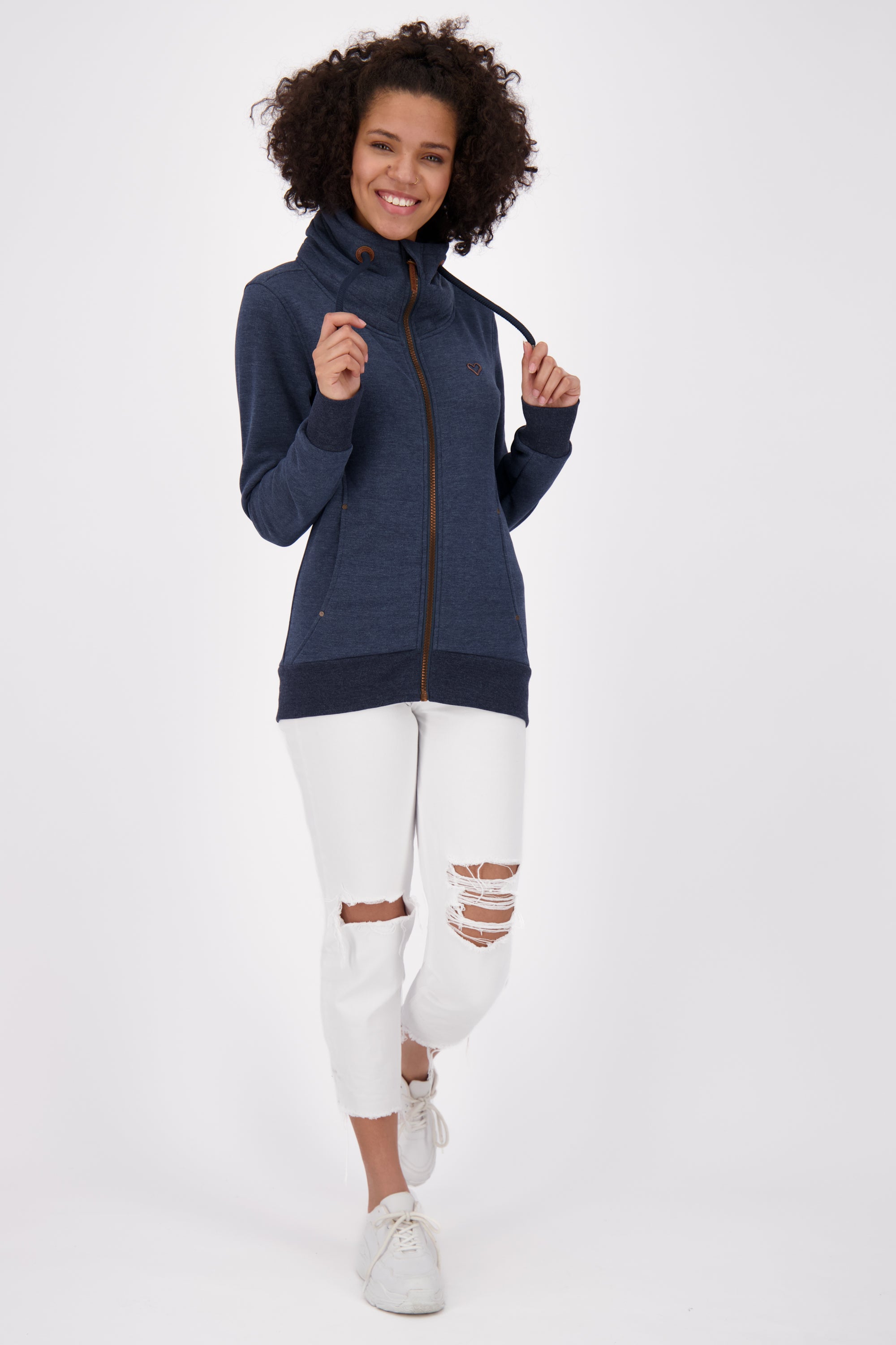 Sommerlicher Style Sweatjacke VivianAK A Damen Dunkelblau