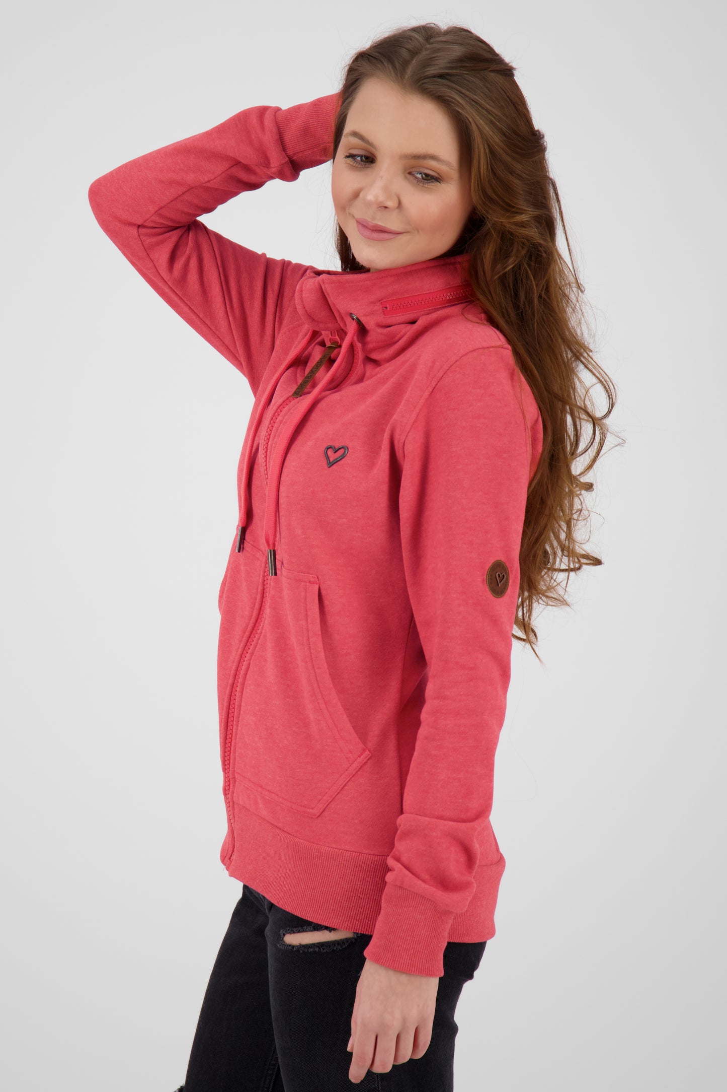 Trendige Sweatjacke Damen VivianAK B Rot