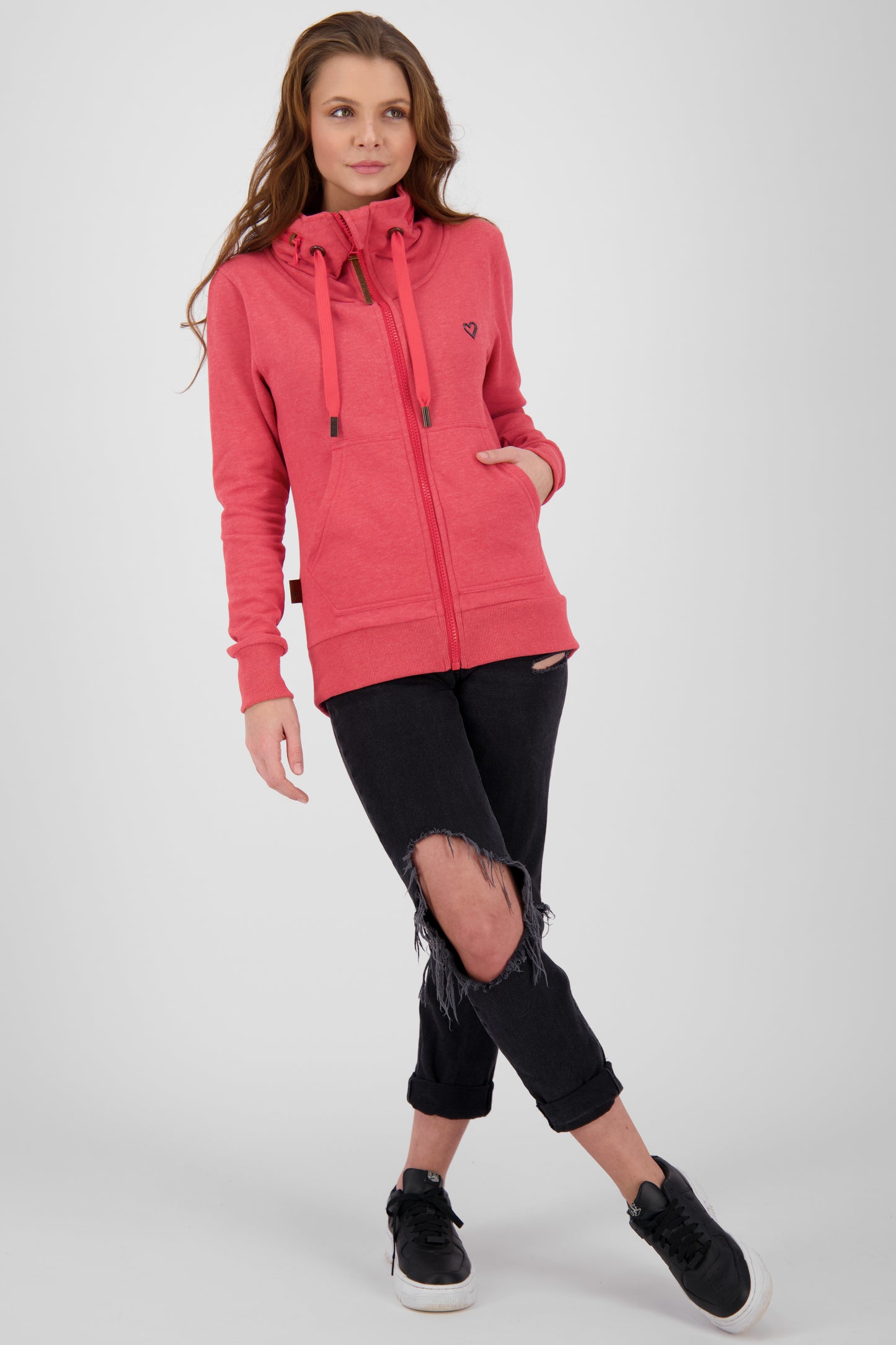 Trendige Sweatjacke Damen VivianAK B Rot