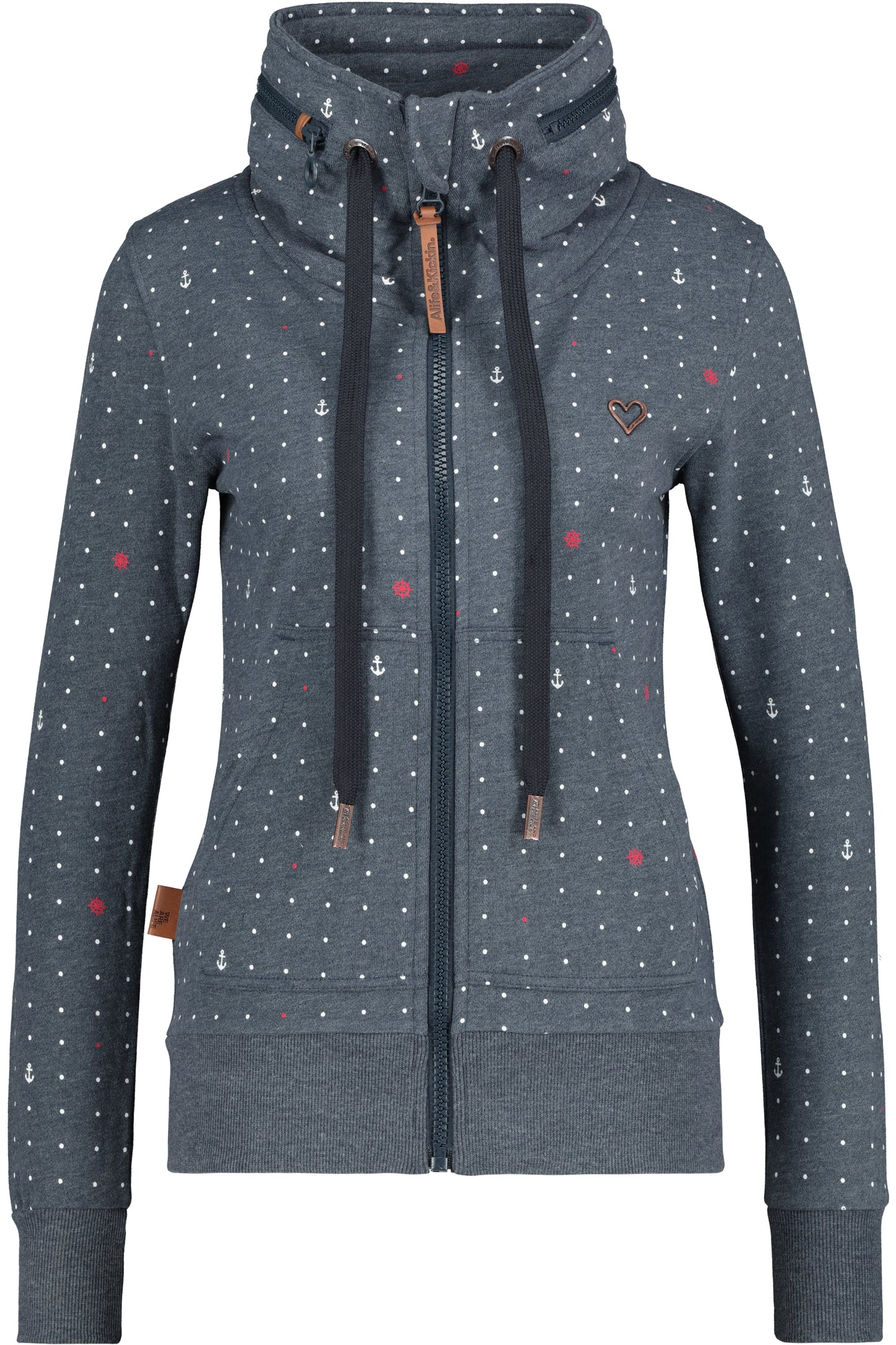 Trendige Sweatjacke Damen VivianAK B Dunkelblau