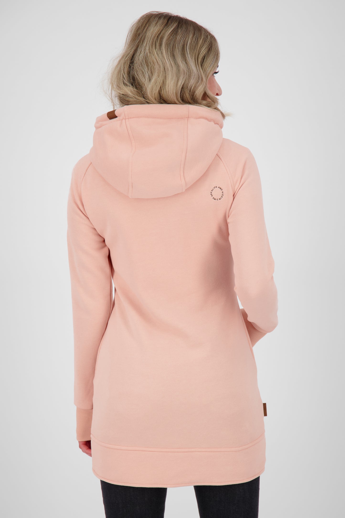 Komfortable Damen-Sweatjacke mit Kapuze MaryAK A Rosa