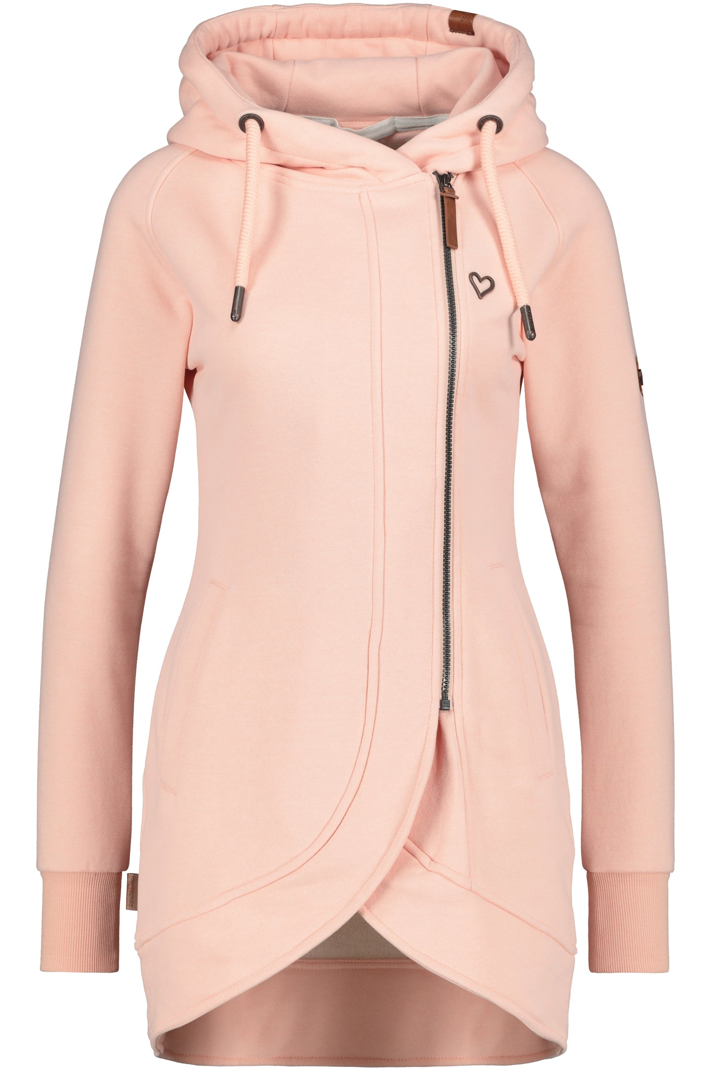 Komfortable Damen-Sweatjacke mit Kapuze MaryAK A Rosa