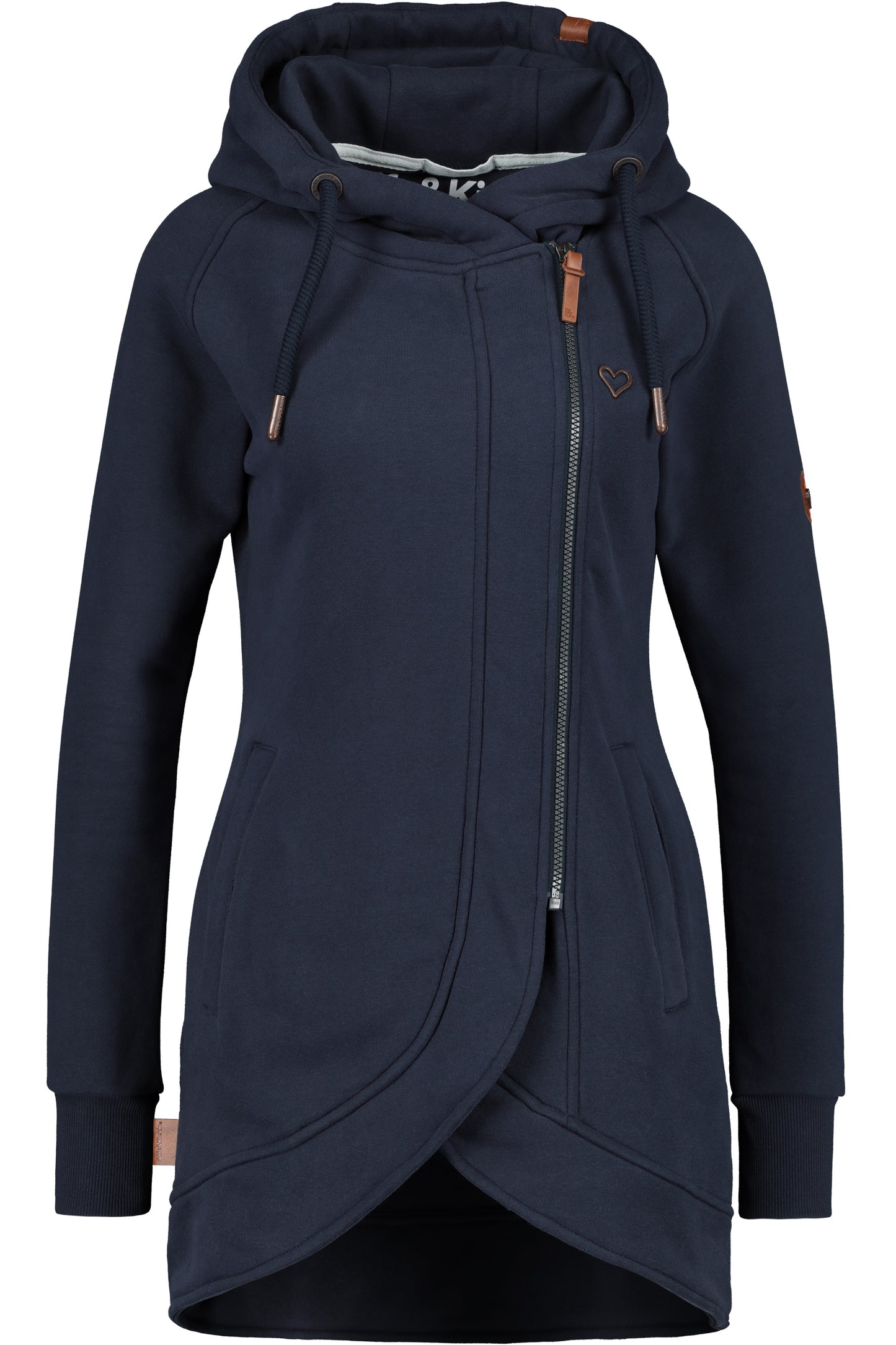 Komfortable Damen-Sweatjacke mit Kapuze MaryAK A Dunkelblau