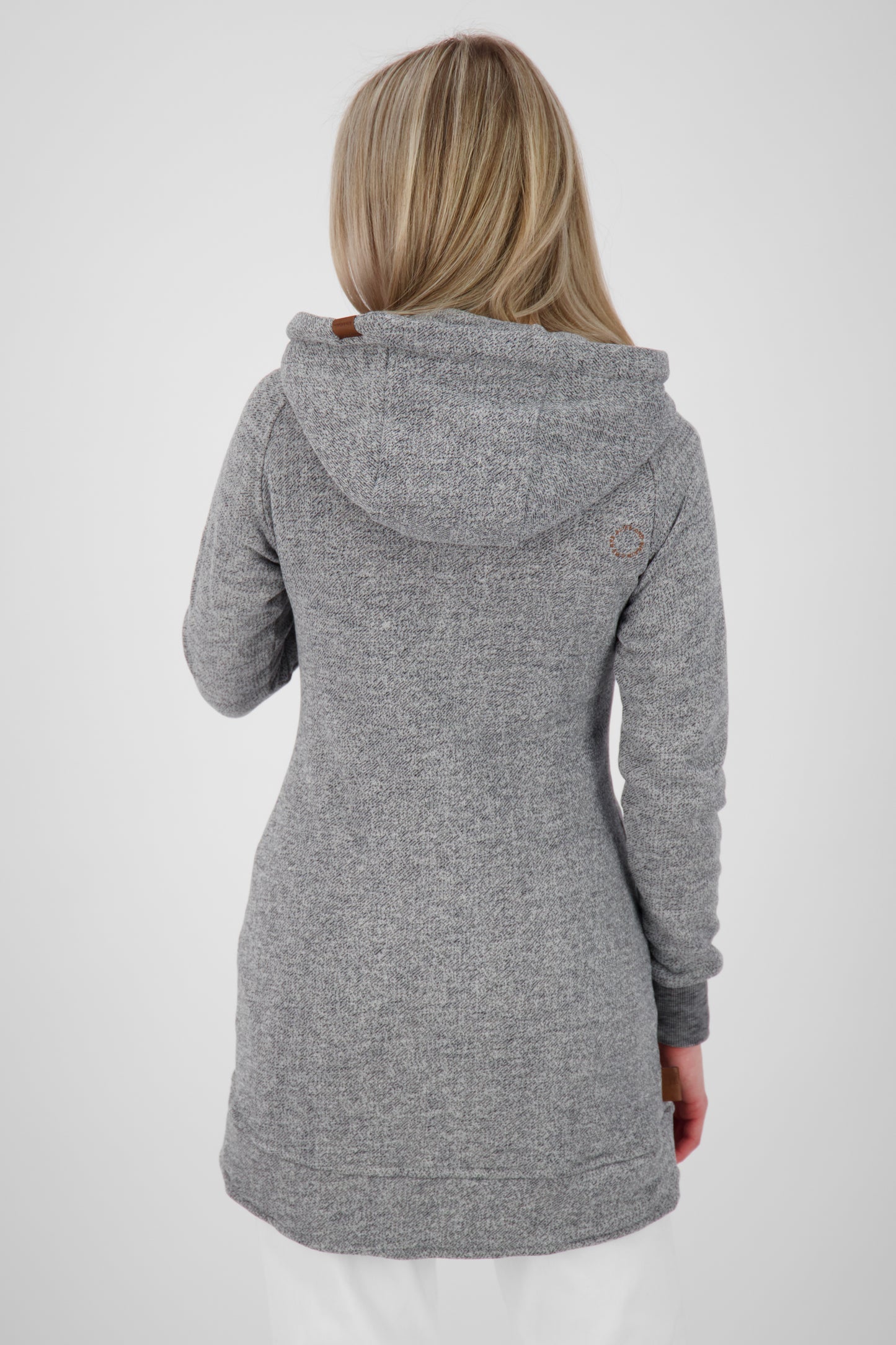 Komfortable Damen-Sweatjacke mit Kapuze MaryAK A Grau