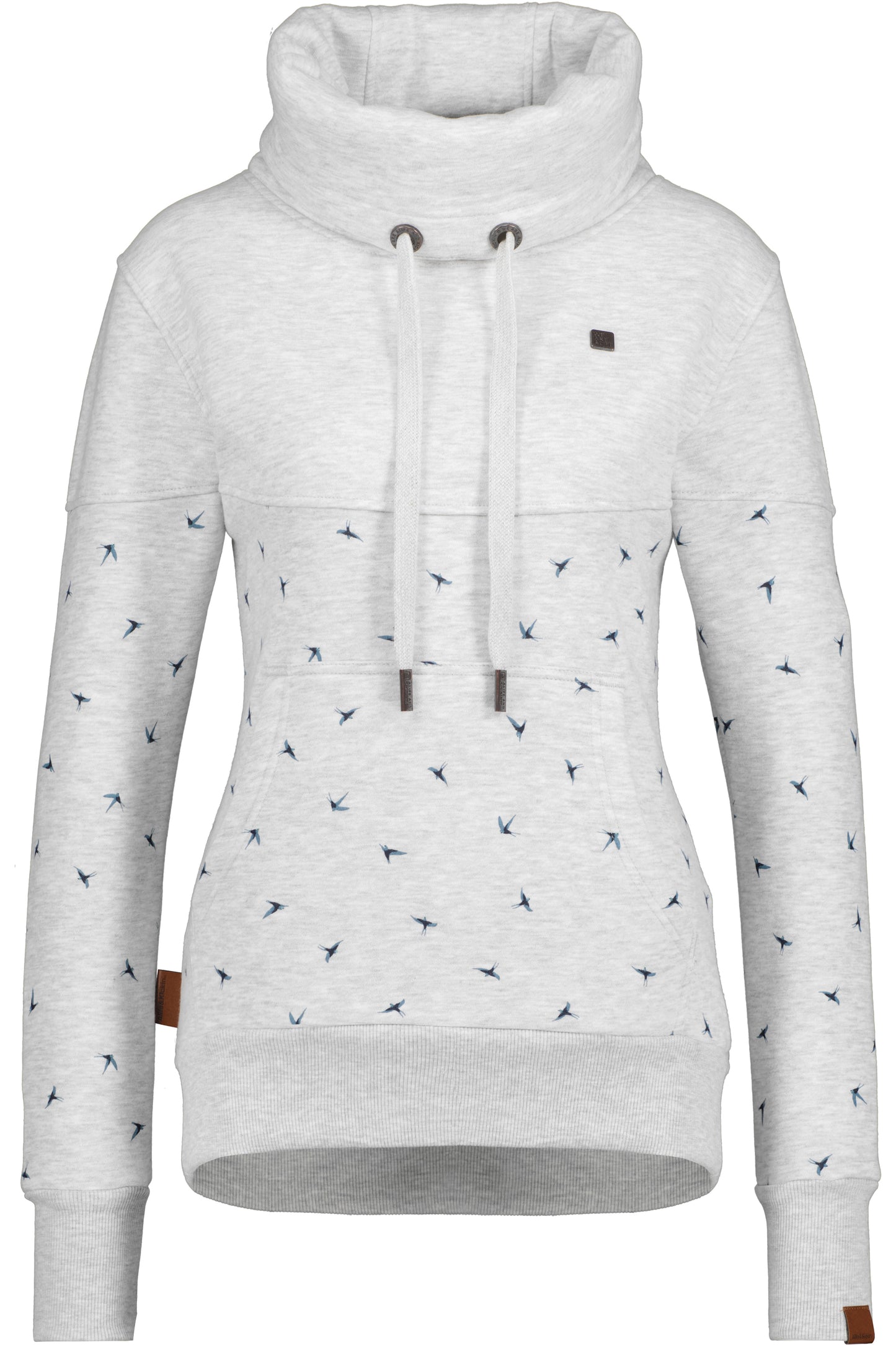 SunshineAK B Sweatshirt Damen mit hohem Kragen Grau