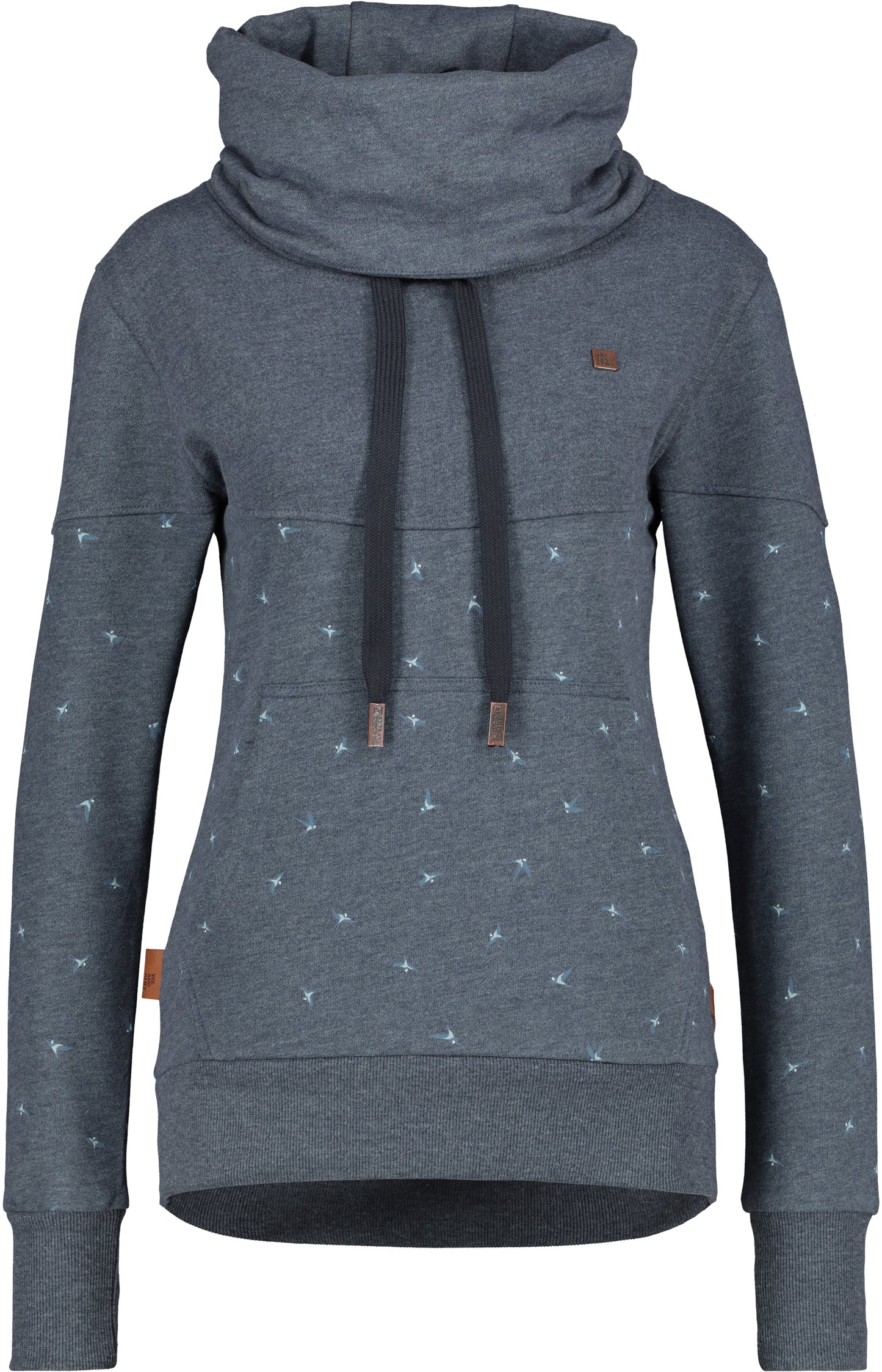 SunshineAK B Sweatshirt Damen mit hohem Kragen Dunkelblau