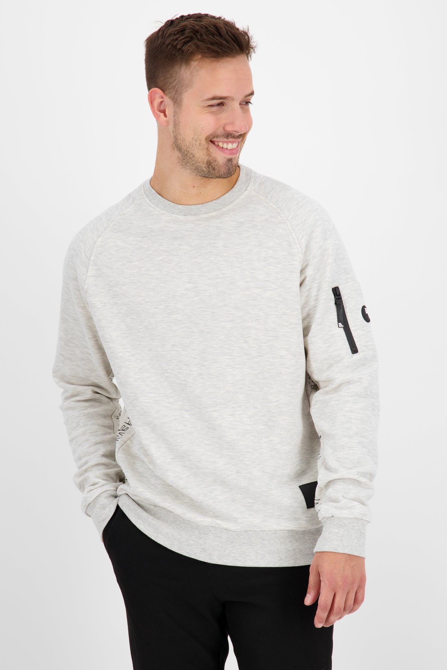 VinnAK A Sweatshirt mit Tasche Grau