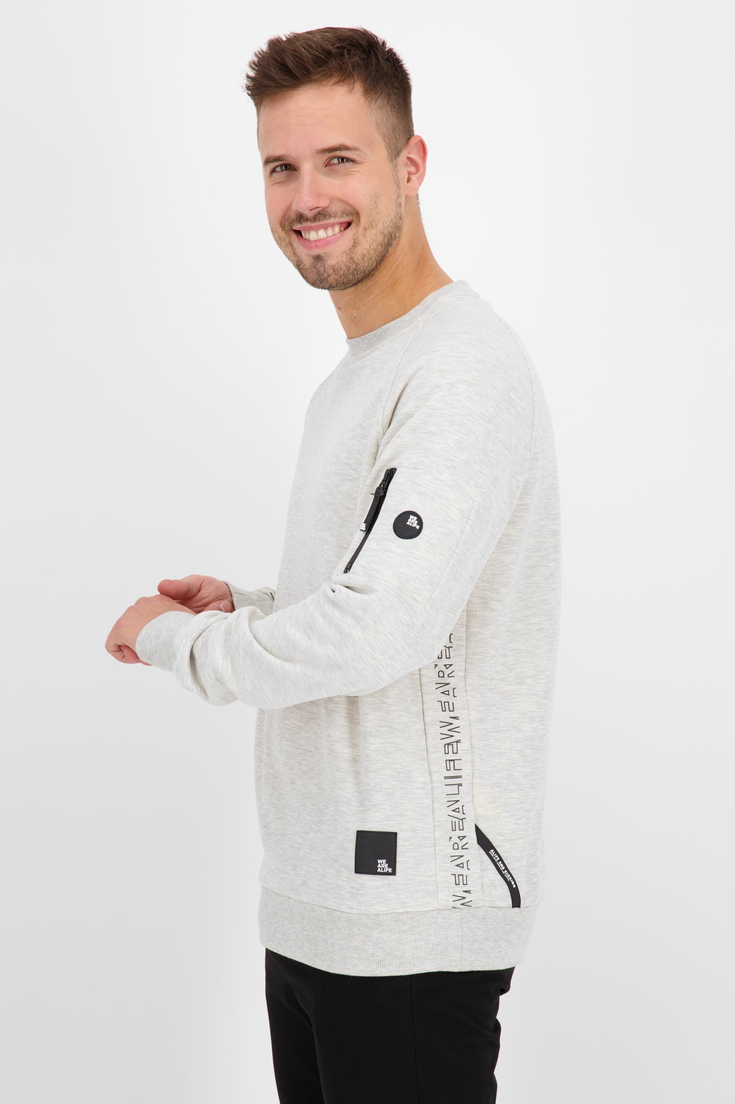 VinnAK A Sweatshirt mit Tasche Grau