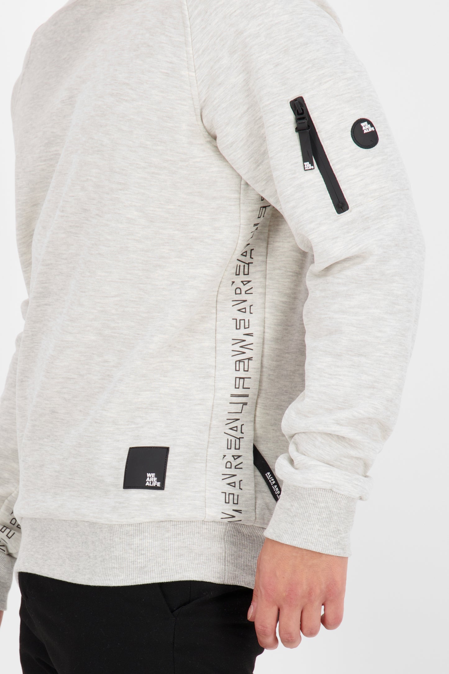 VinnAK A Sweatshirt mit Tasche Grau