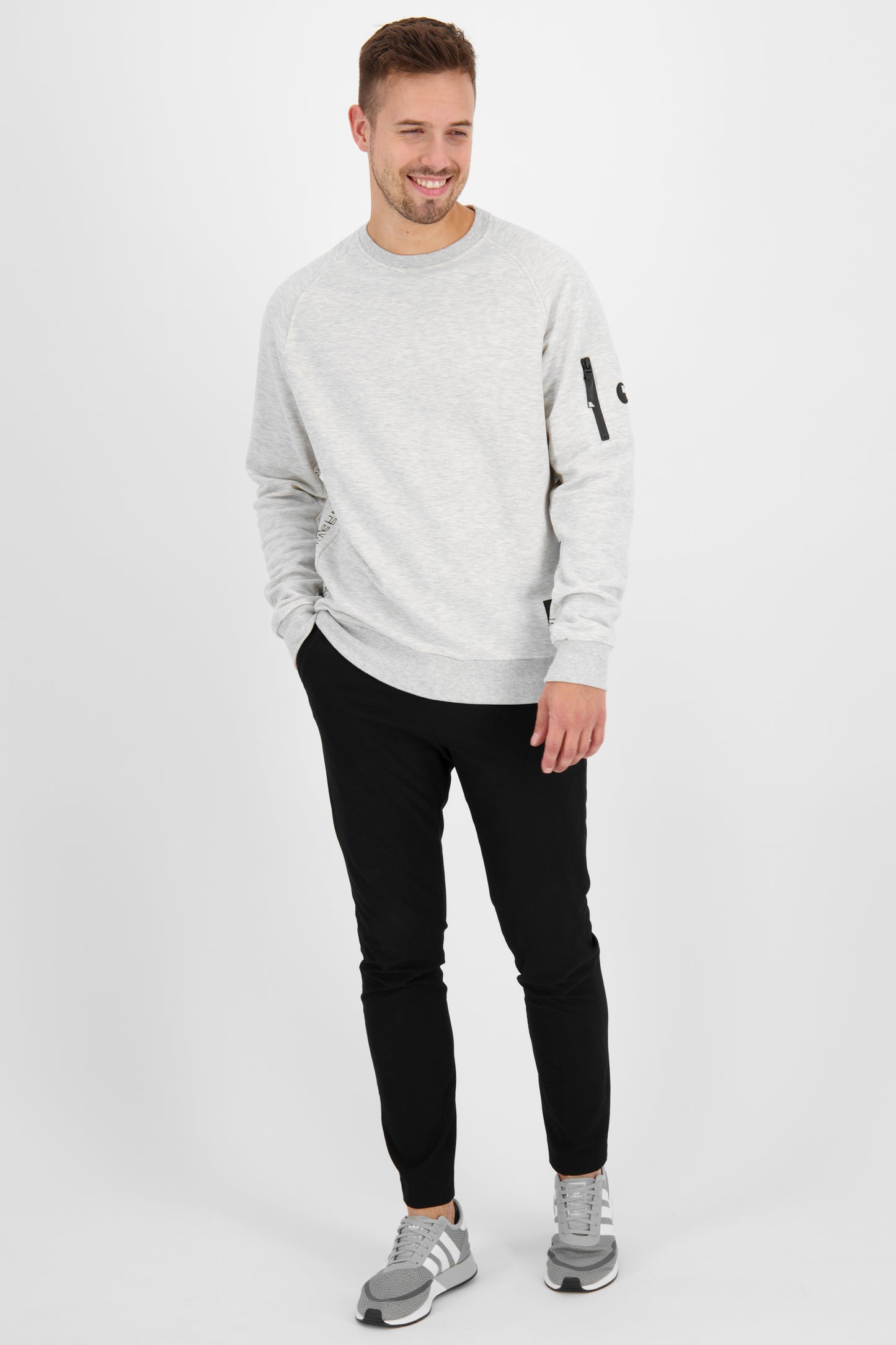 VinnAK A Sweatshirt mit Tasche Grau