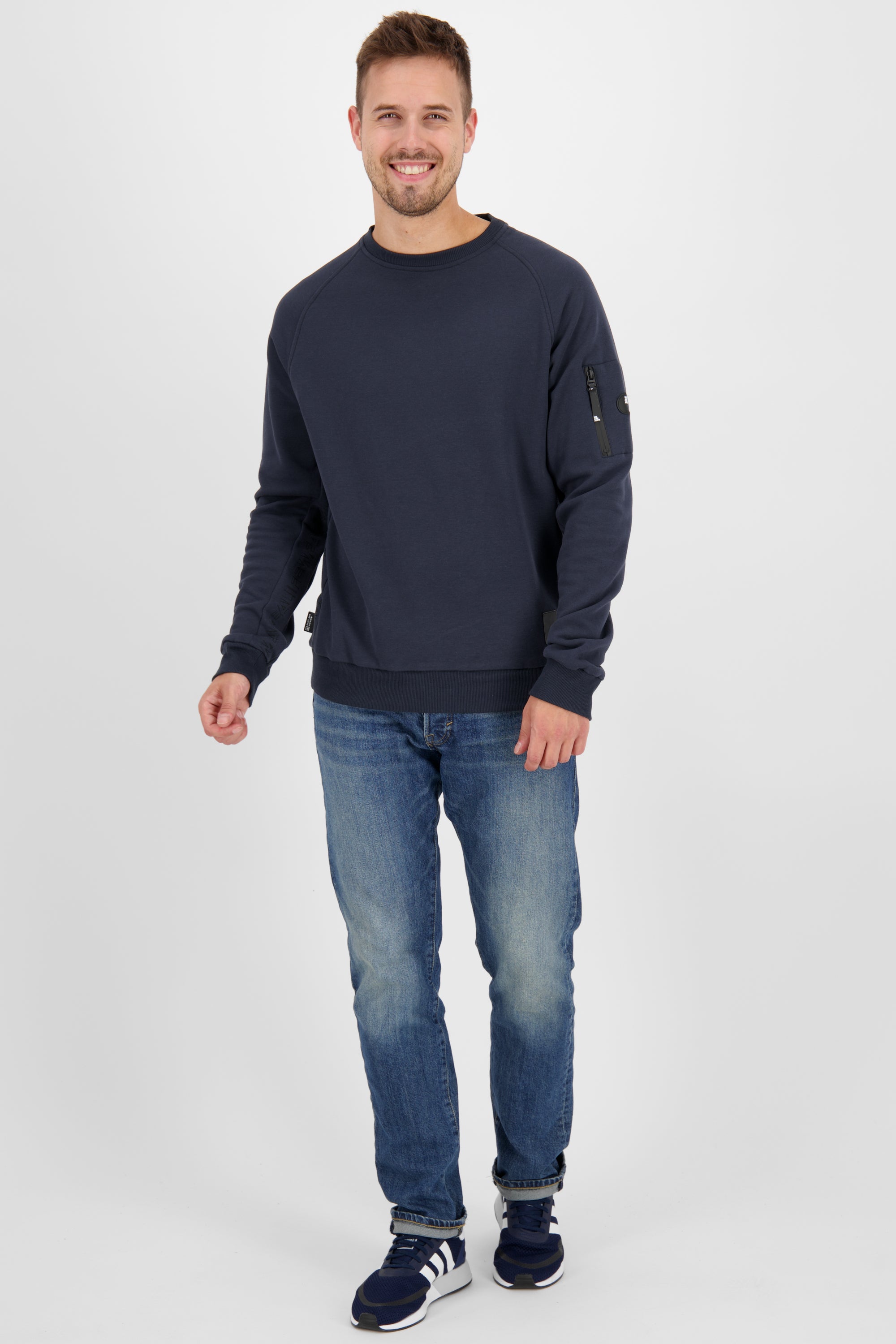 VinnAK A Sweatshirt mit Tasche Dunkelblau