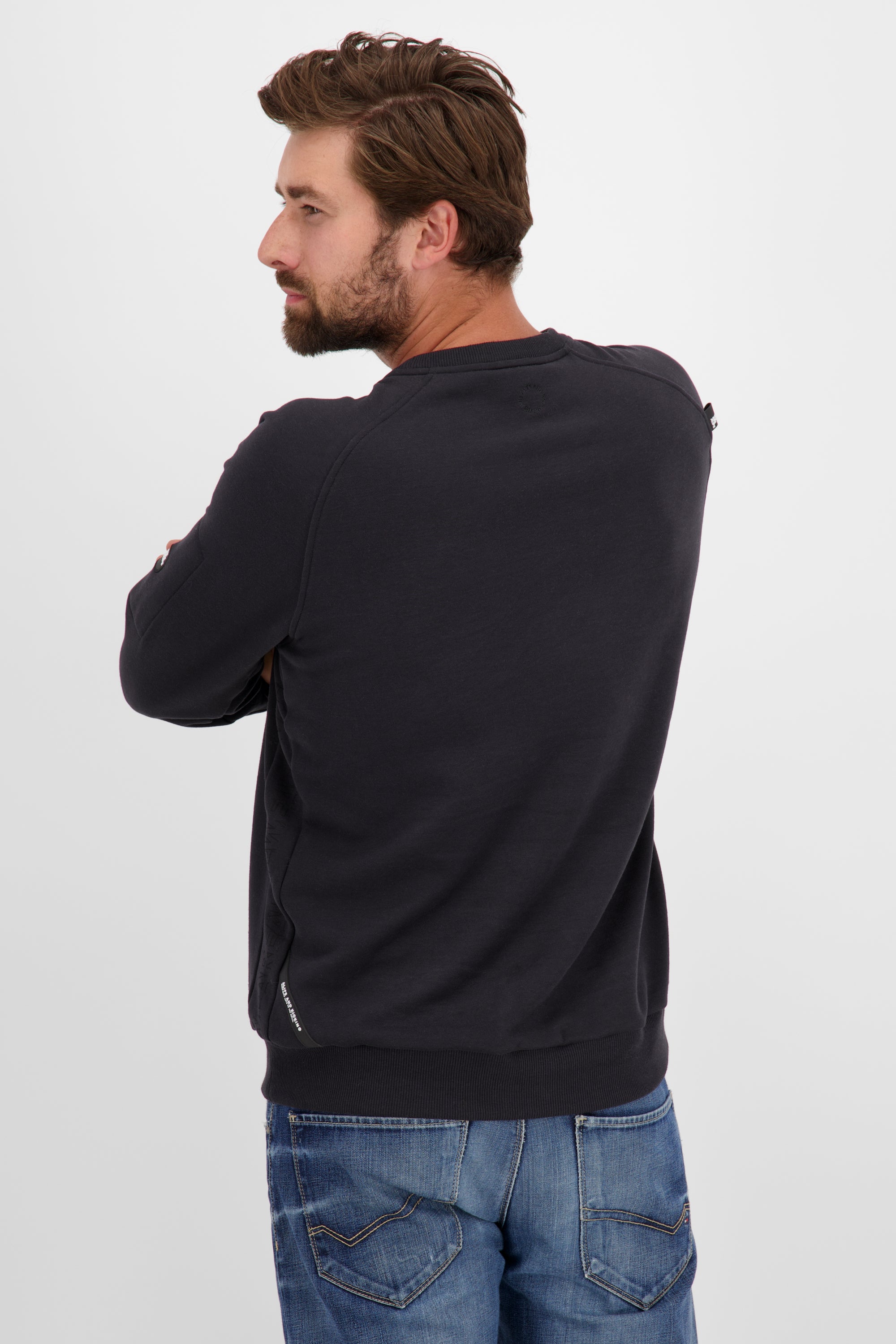 VinnAK A Sweatshirt mit Tasche Schwarz