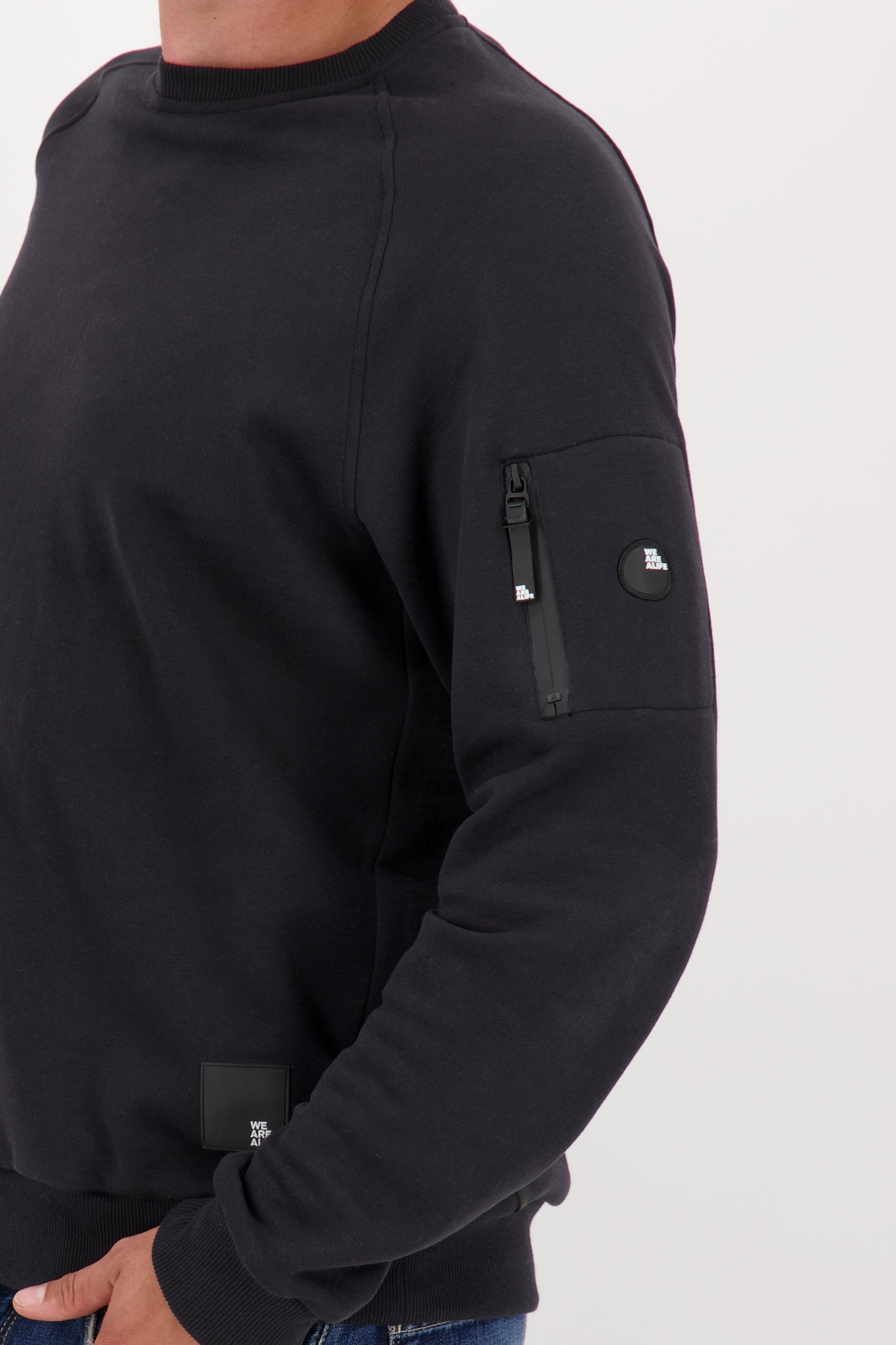 VinnAK A Sweatshirt mit Tasche Schwarz