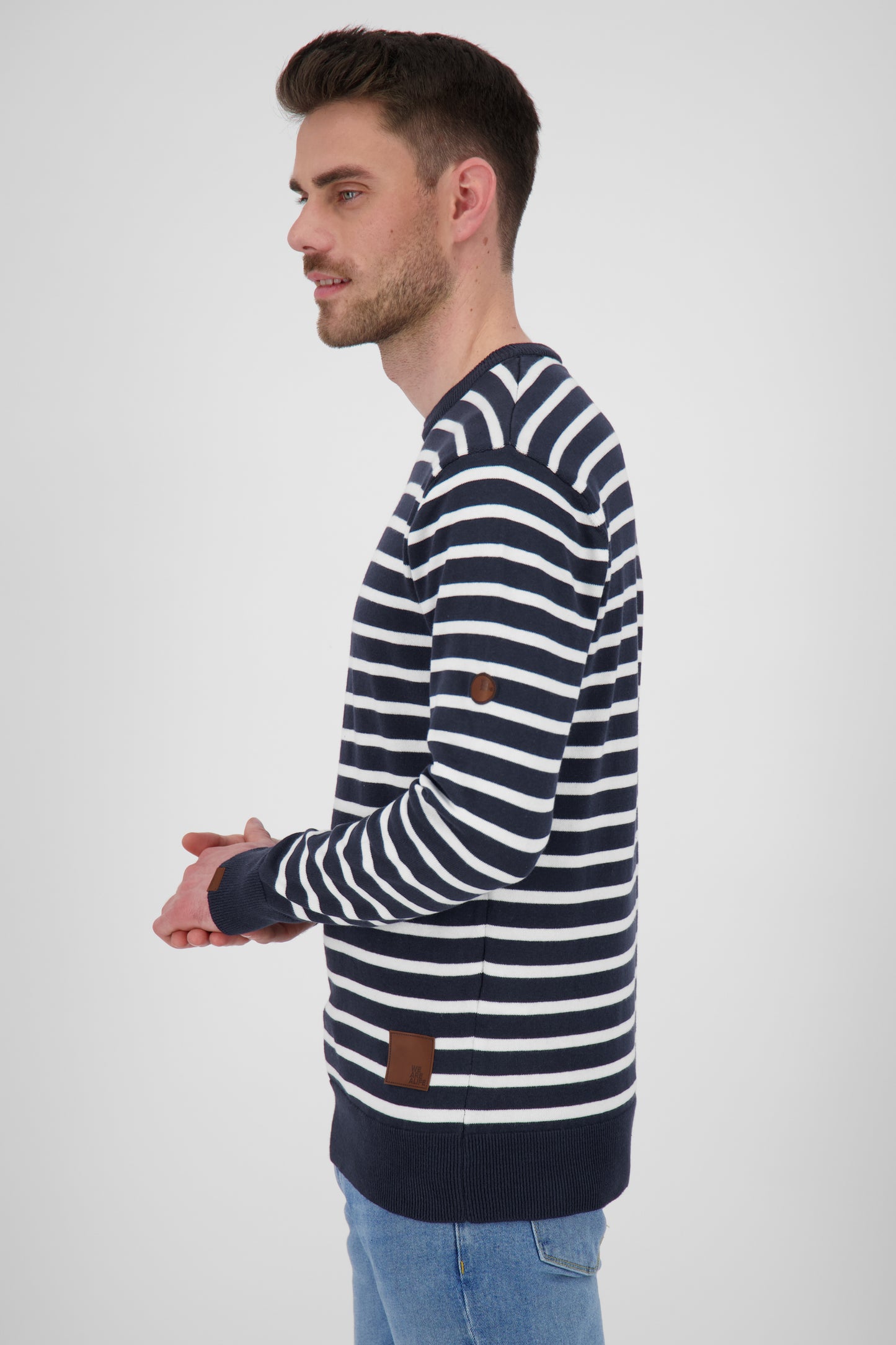 Strickpullover Herren ValentinAK für trendbewusste Männer Dunkelblau