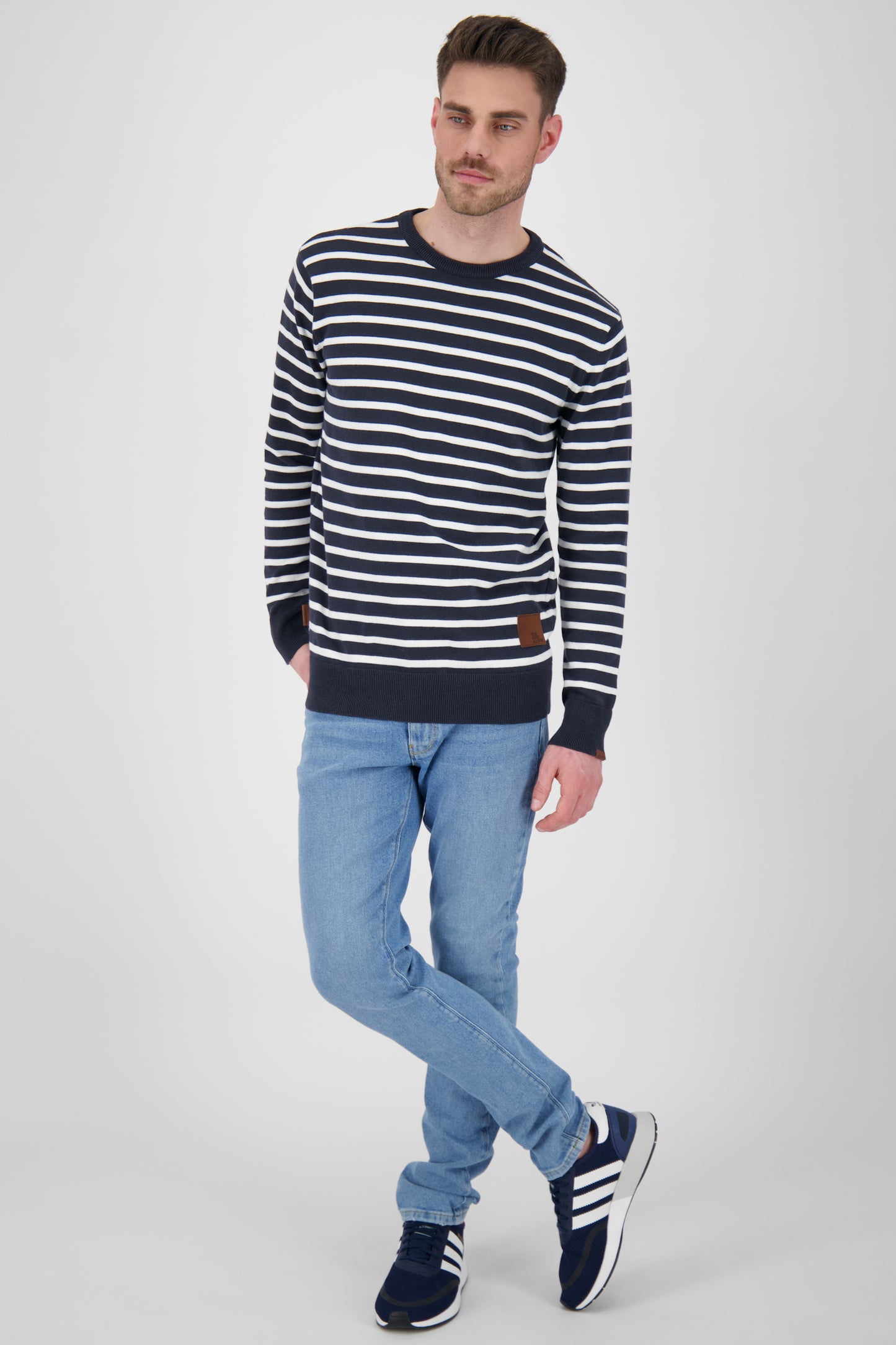 Strickpullover Herren ValentinAK für trendbewusste Männer Dunkelblau