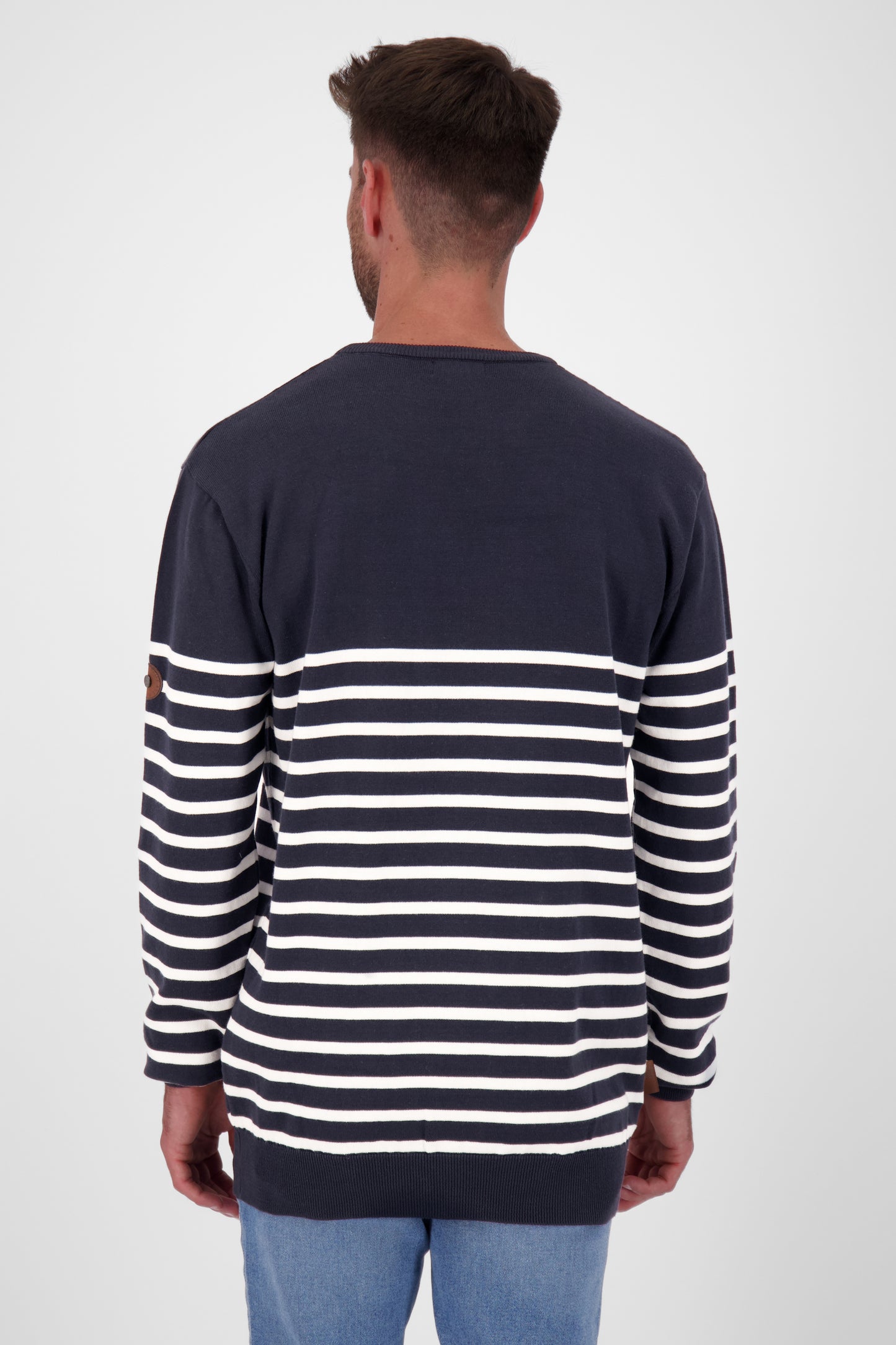 Herren Strickpullover ValentinAK B im maritimen Design Dunkelblau
