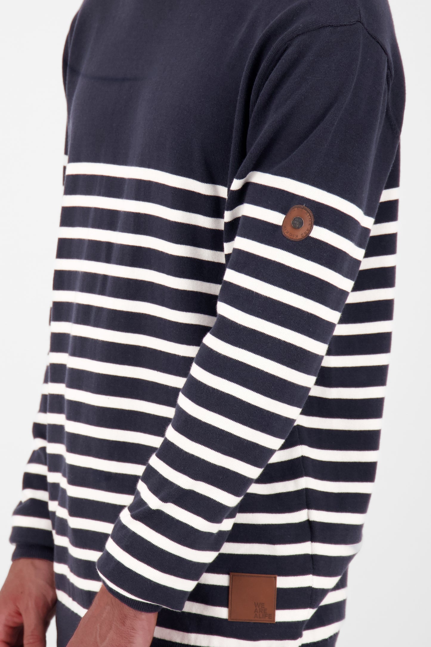 Herren Strickpullover ValentinAK B im maritimen Design Dunkelblau