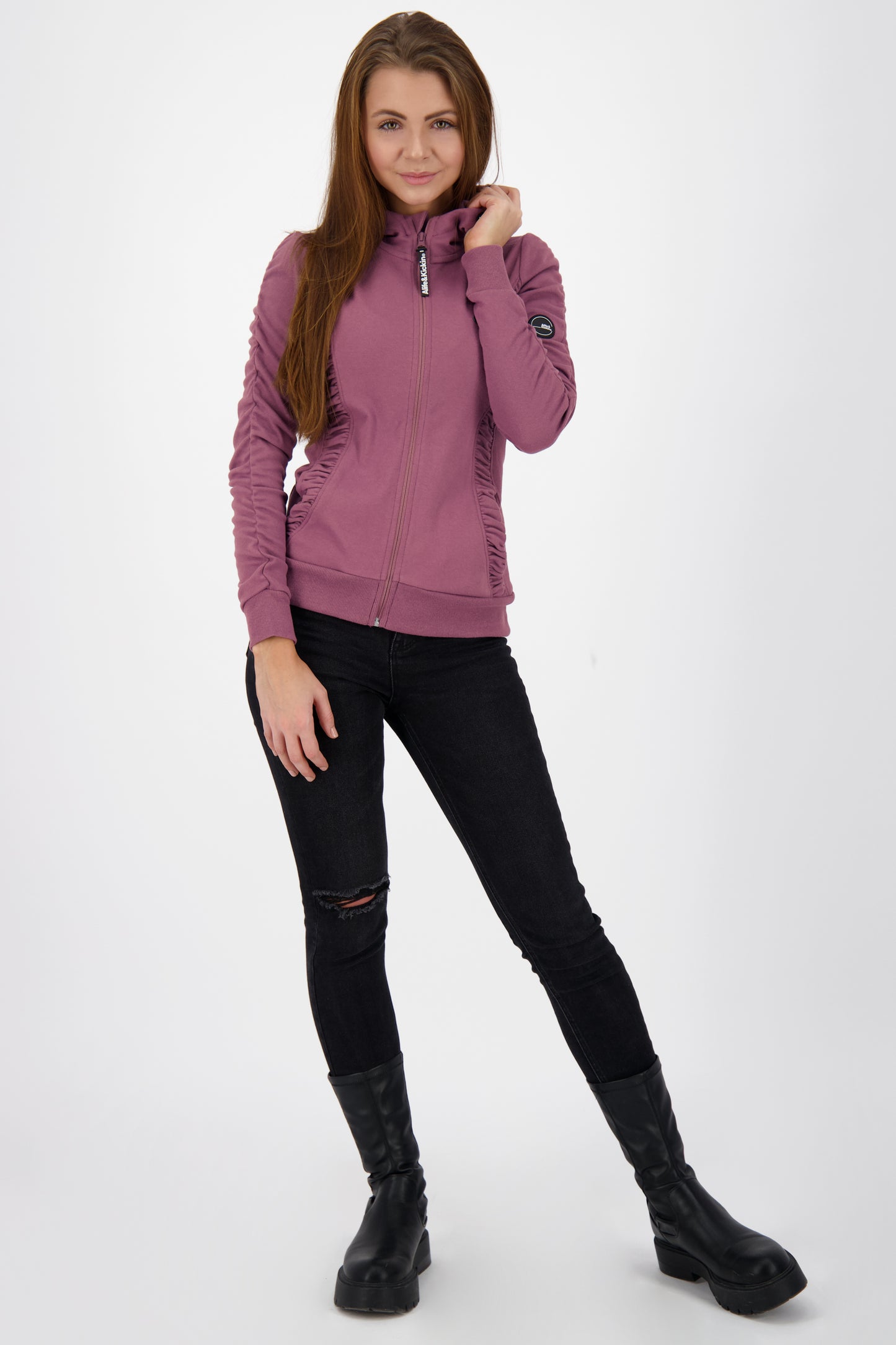 Bequeme Damen-Sweatjacke LuisaAK A Violett