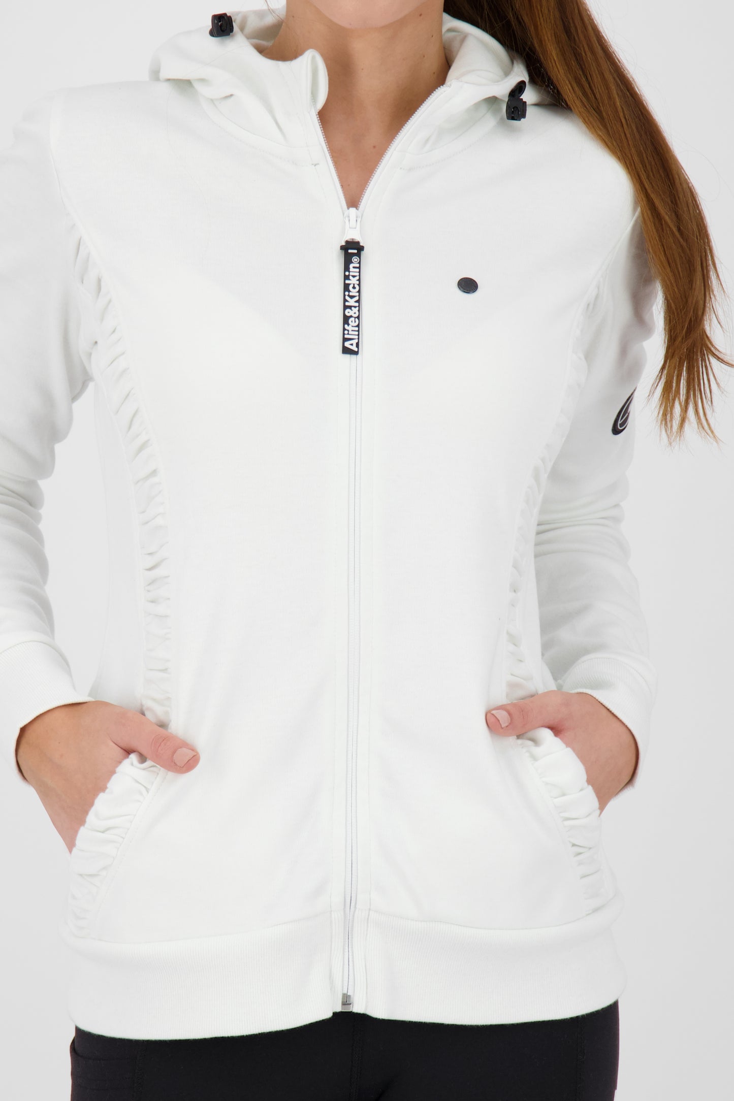 Bequeme Damen-Sweatjacke LuisaAK A Weiß