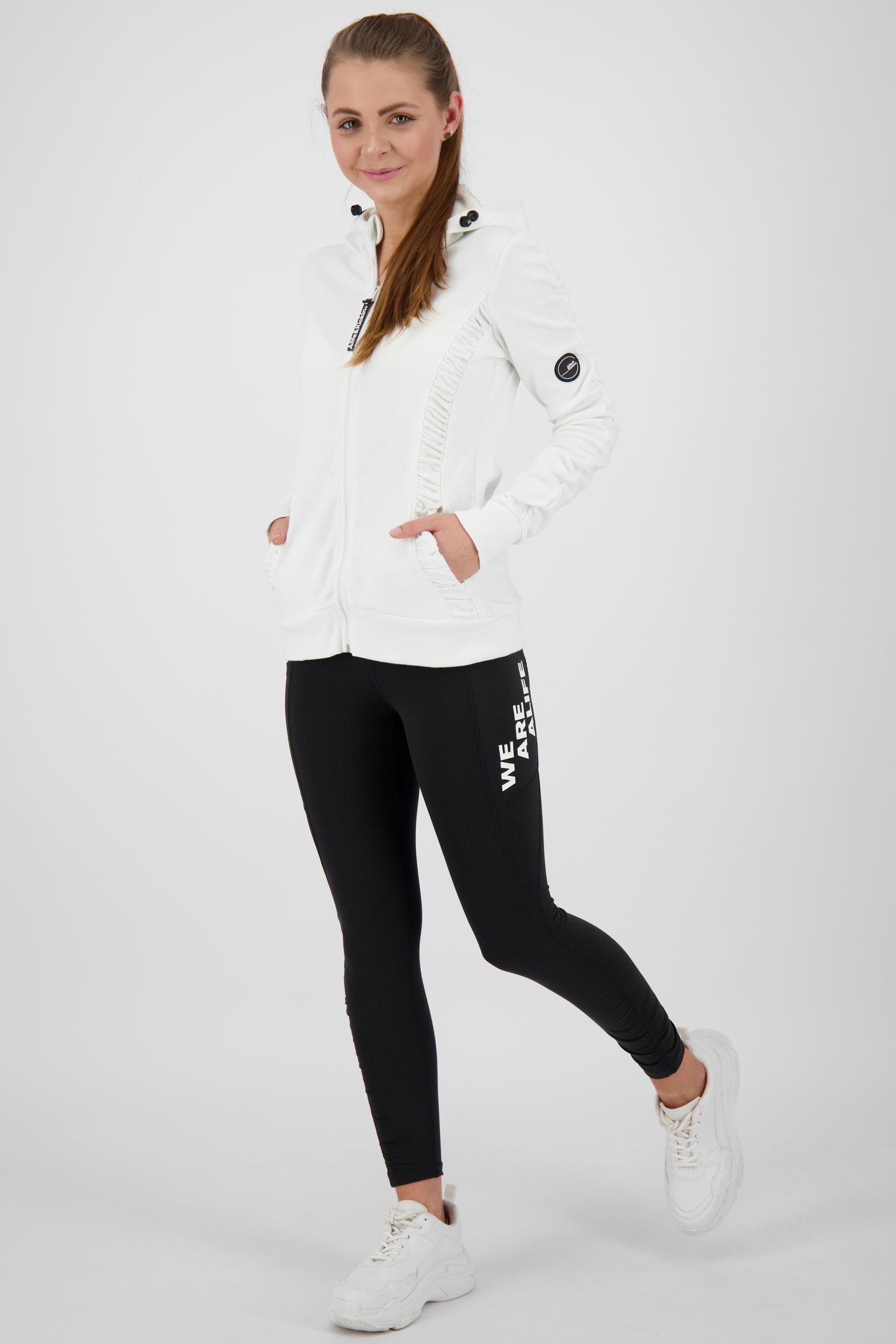 Bequeme Damen-Sweatjacke LuisaAK A Weiß