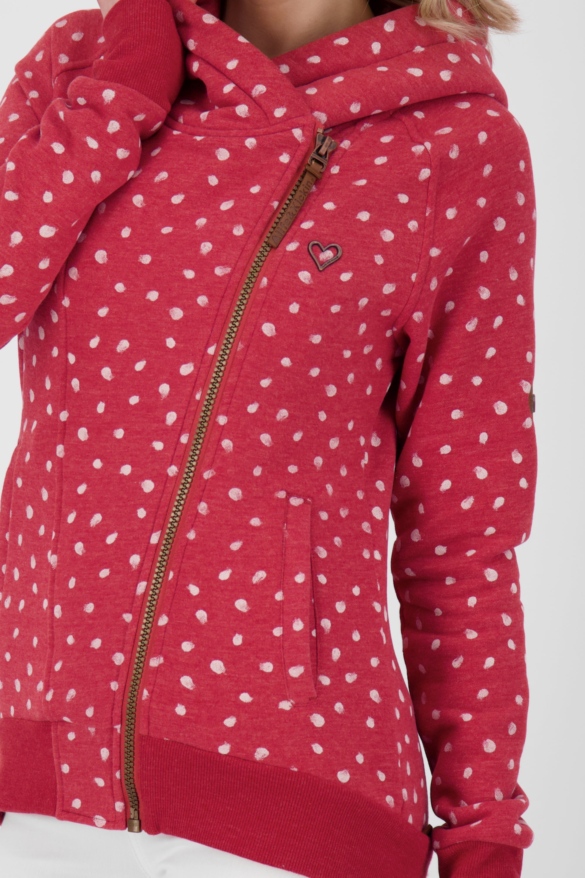Damen Sweatjacke SnakecharmerAK: Vielseitiges Key Piece Dunkelrot