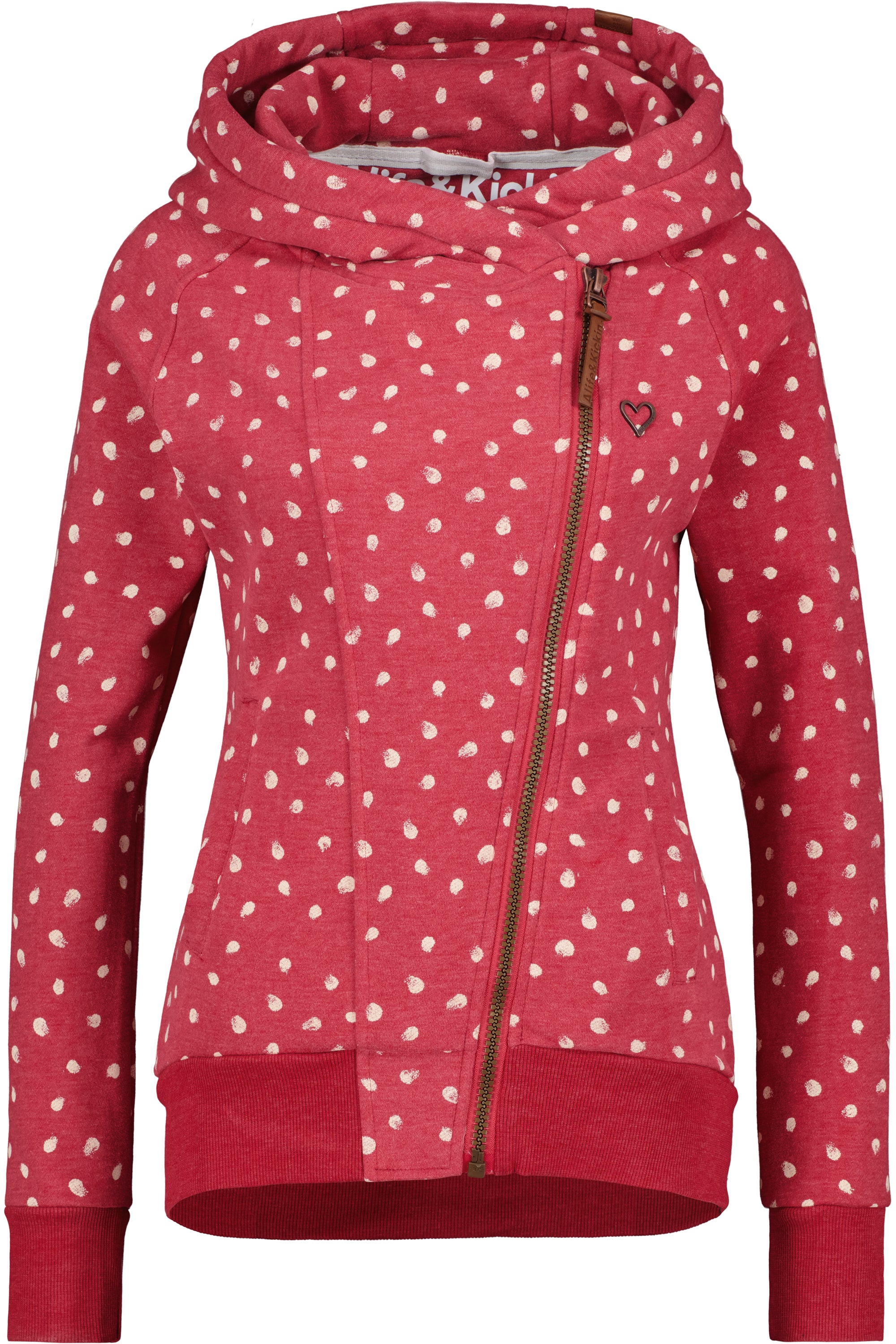 Damen Sweatjacke SnakecharmerAK: Vielseitiges Key Piece Dunkelrot