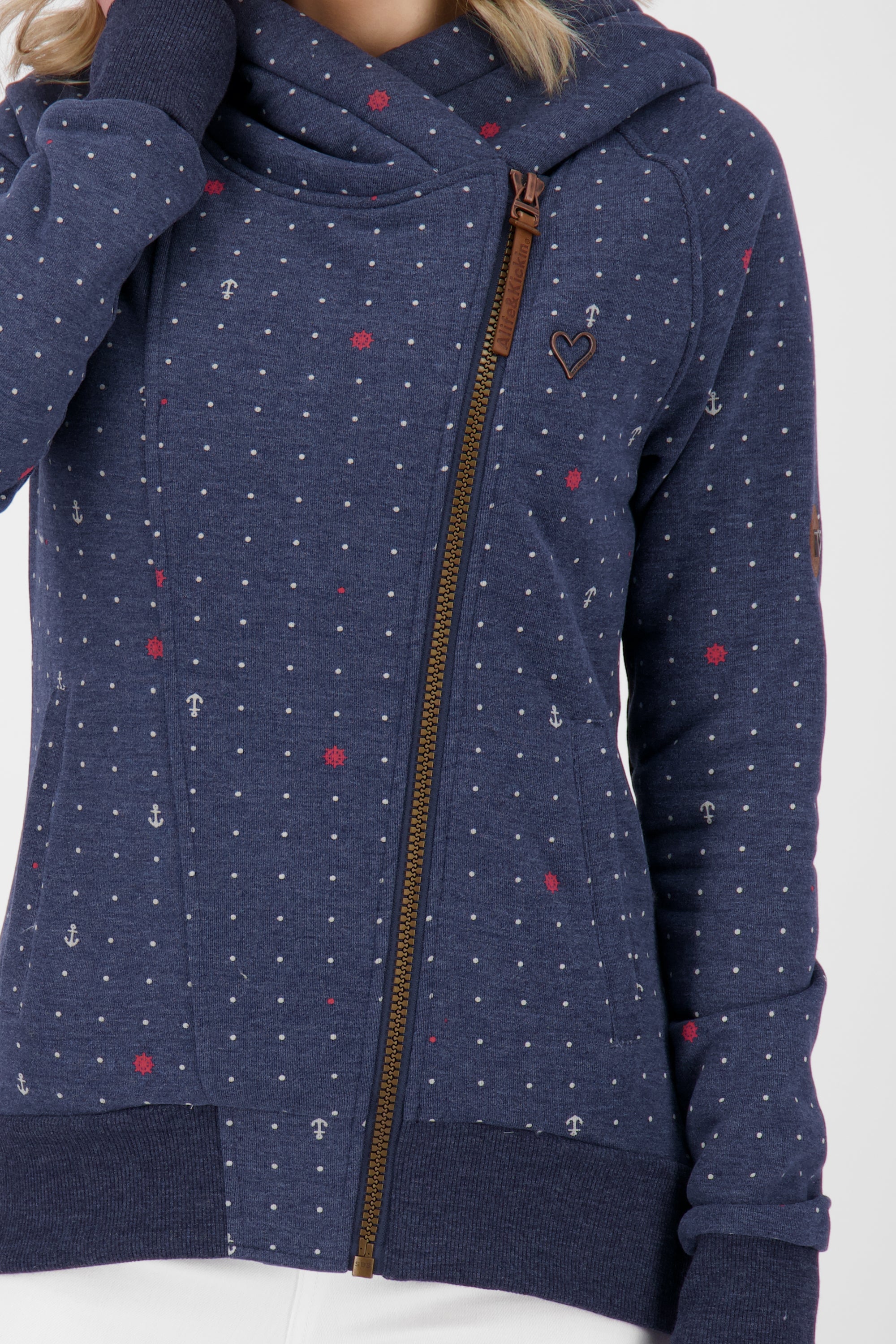 Damen Sweatjacke SnakecharmerAK: Vielseitiges Key Piece Dunkelblau