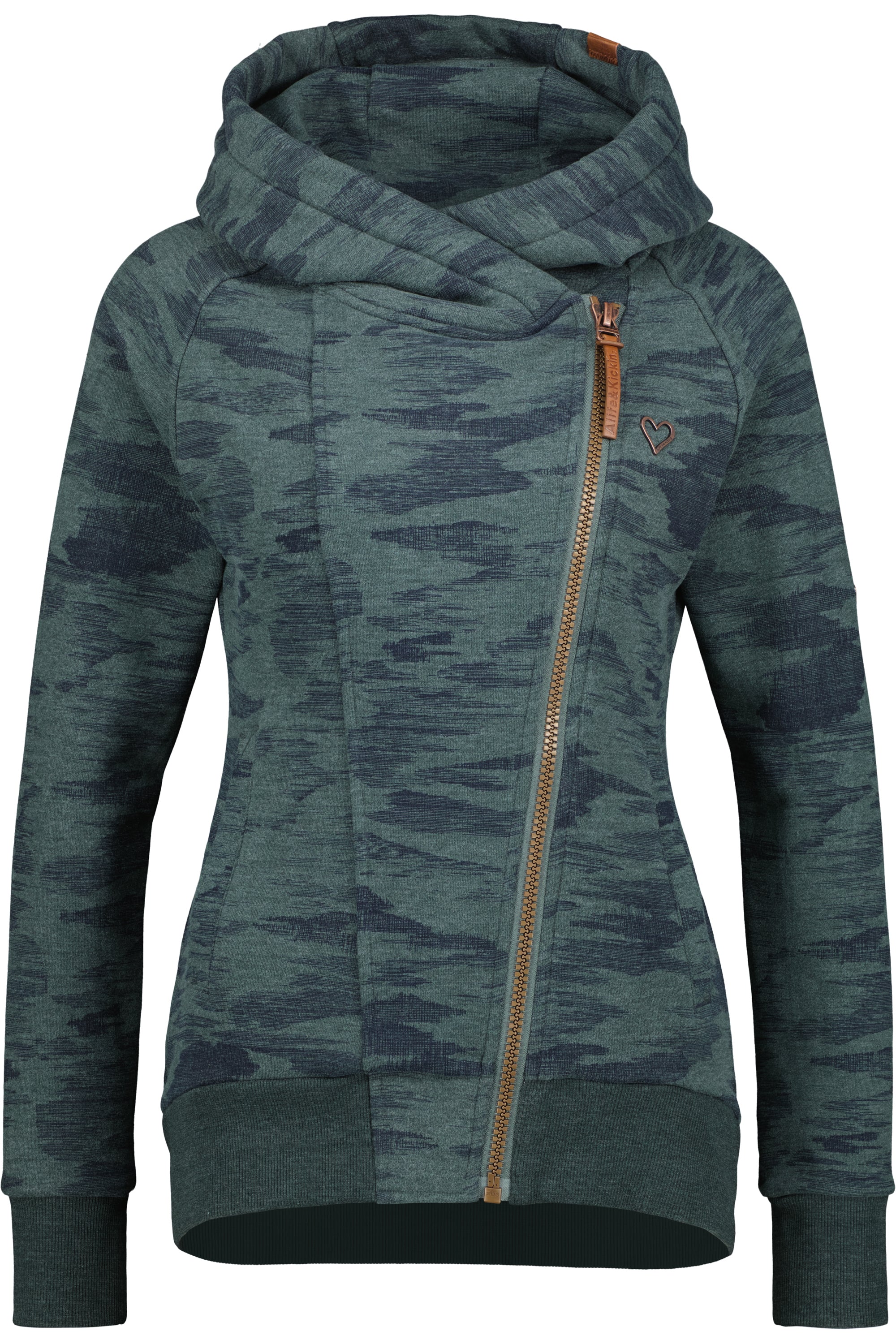 Damen Sweatjacke SnakecharmerAK: Vielseitiges Key Piece Dunkelgrün