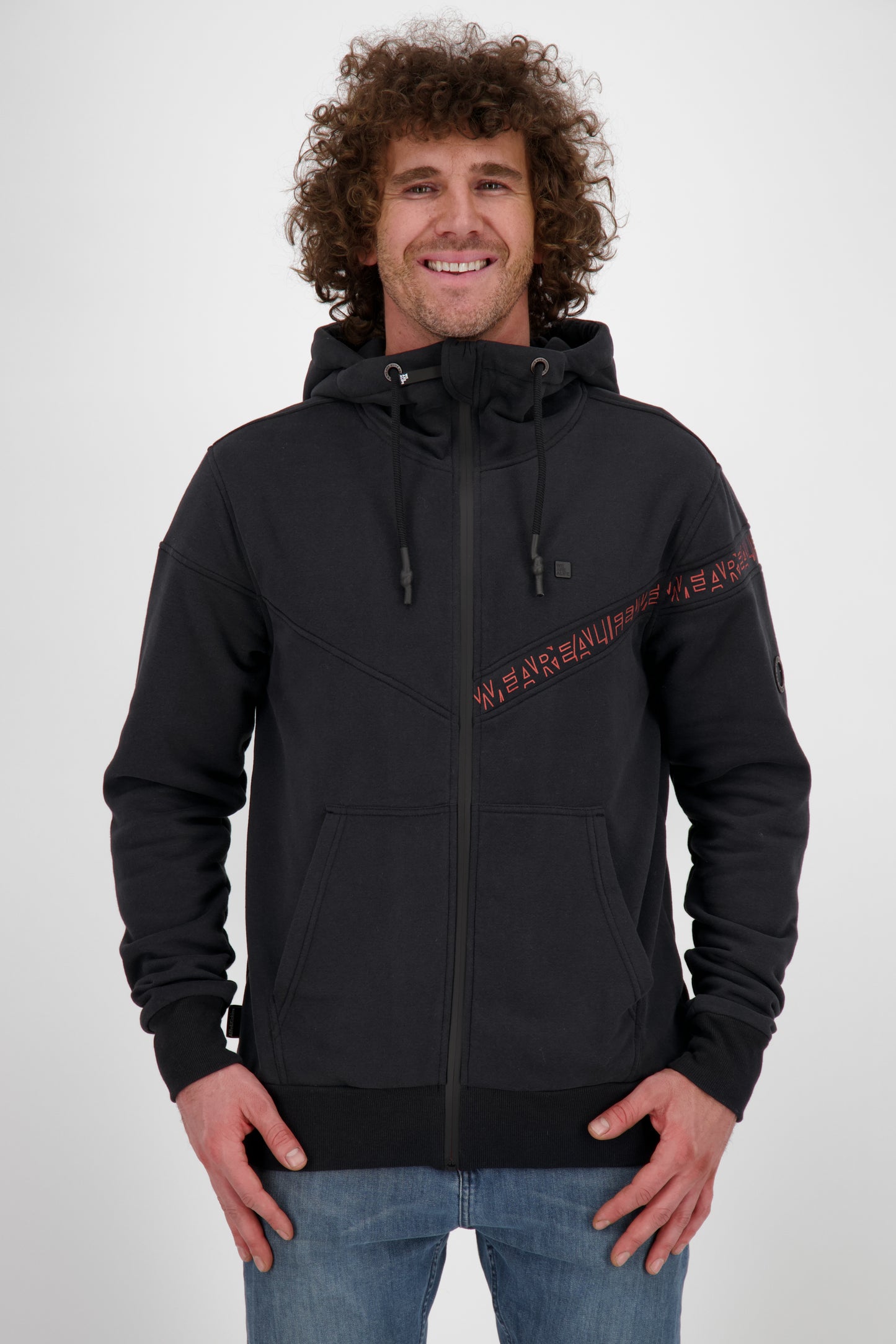 Trendige Sweatjacke JulianAK A für Herren Schwarz