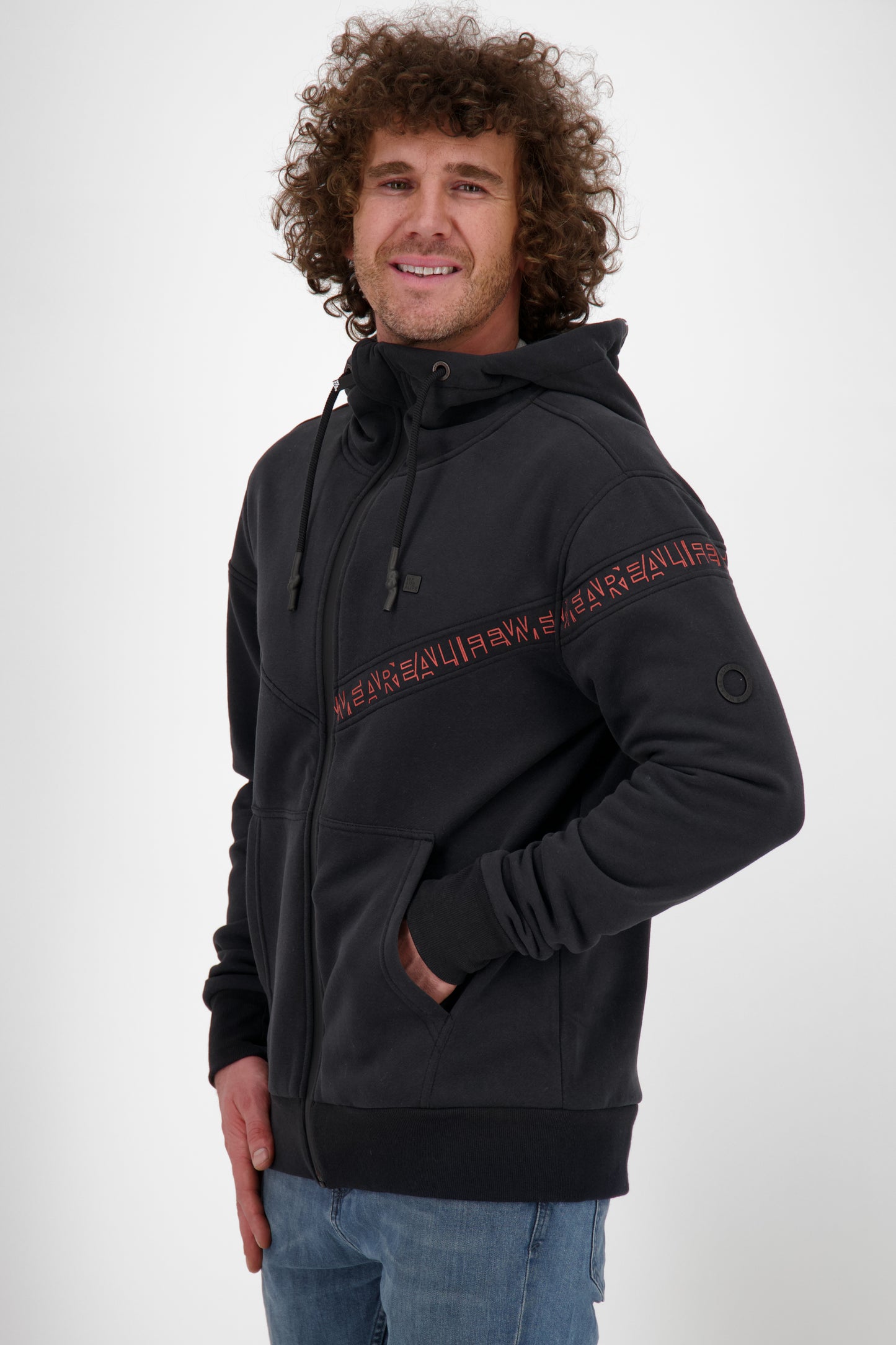 Trendige Sweatjacke JulianAK A für Herren Schwarz