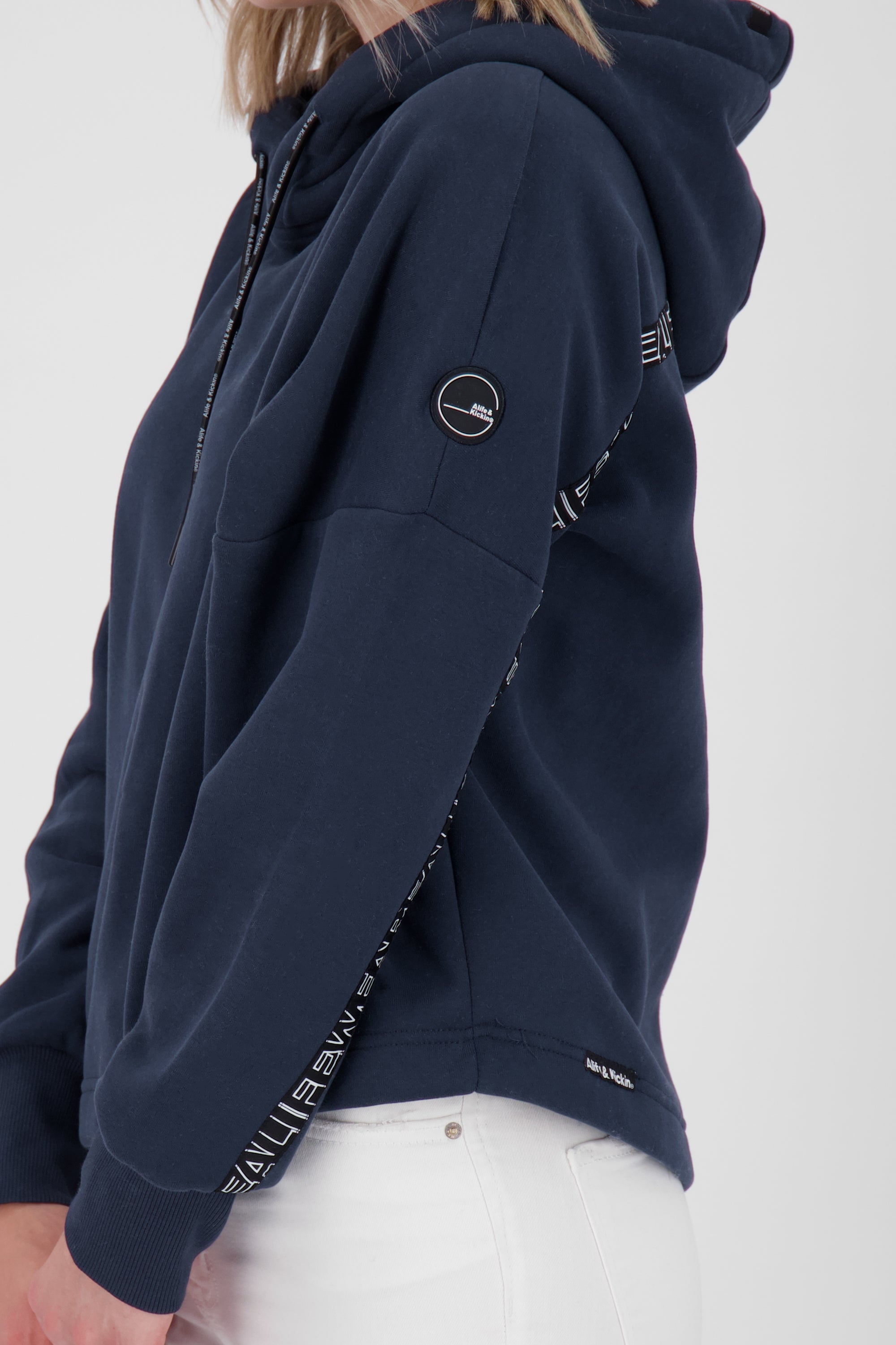 MinaAK A Hoodie Damen kurz geschnitten Dunkelblau